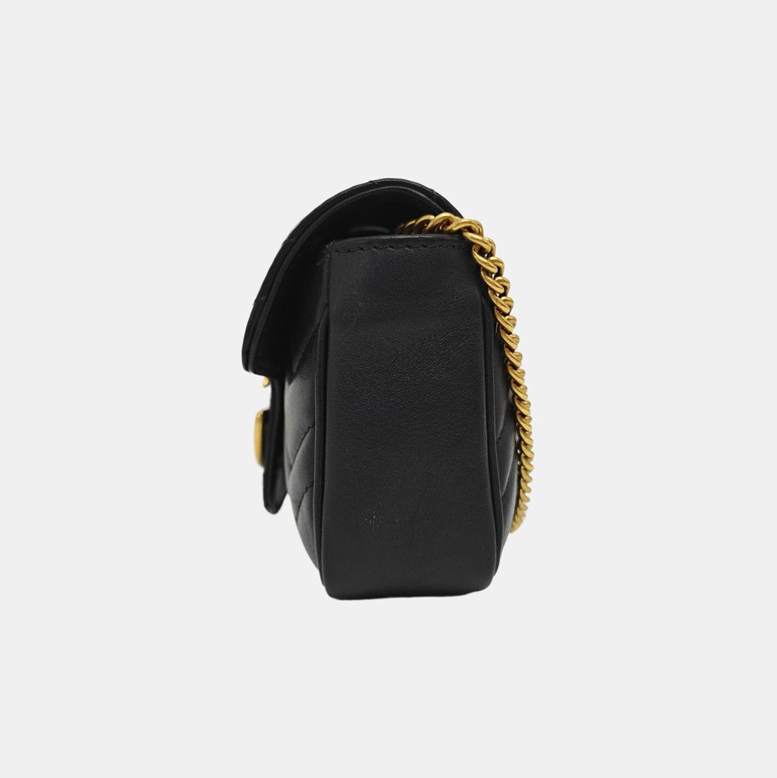 Gucci Gucci GG Marmont Mini Chevron Leather Chain Bag Size ONE SIZE - 3 Thumbnail