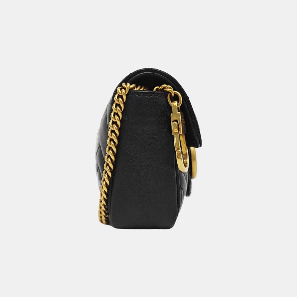 Gucci Gucci GG Marmont Mini Chevron Leather Chain Bag Size ONE SIZE - 4 Thumbnail