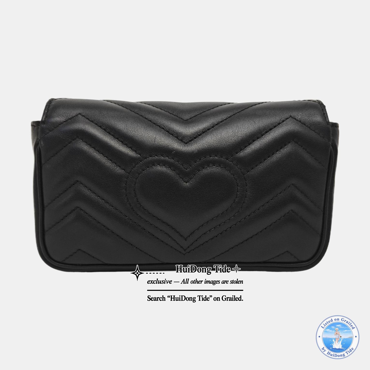 Gucci Gucci GG Marmont Mini Chevron Leather Chain Bag Size ONE SIZE - 5 Thumbnail