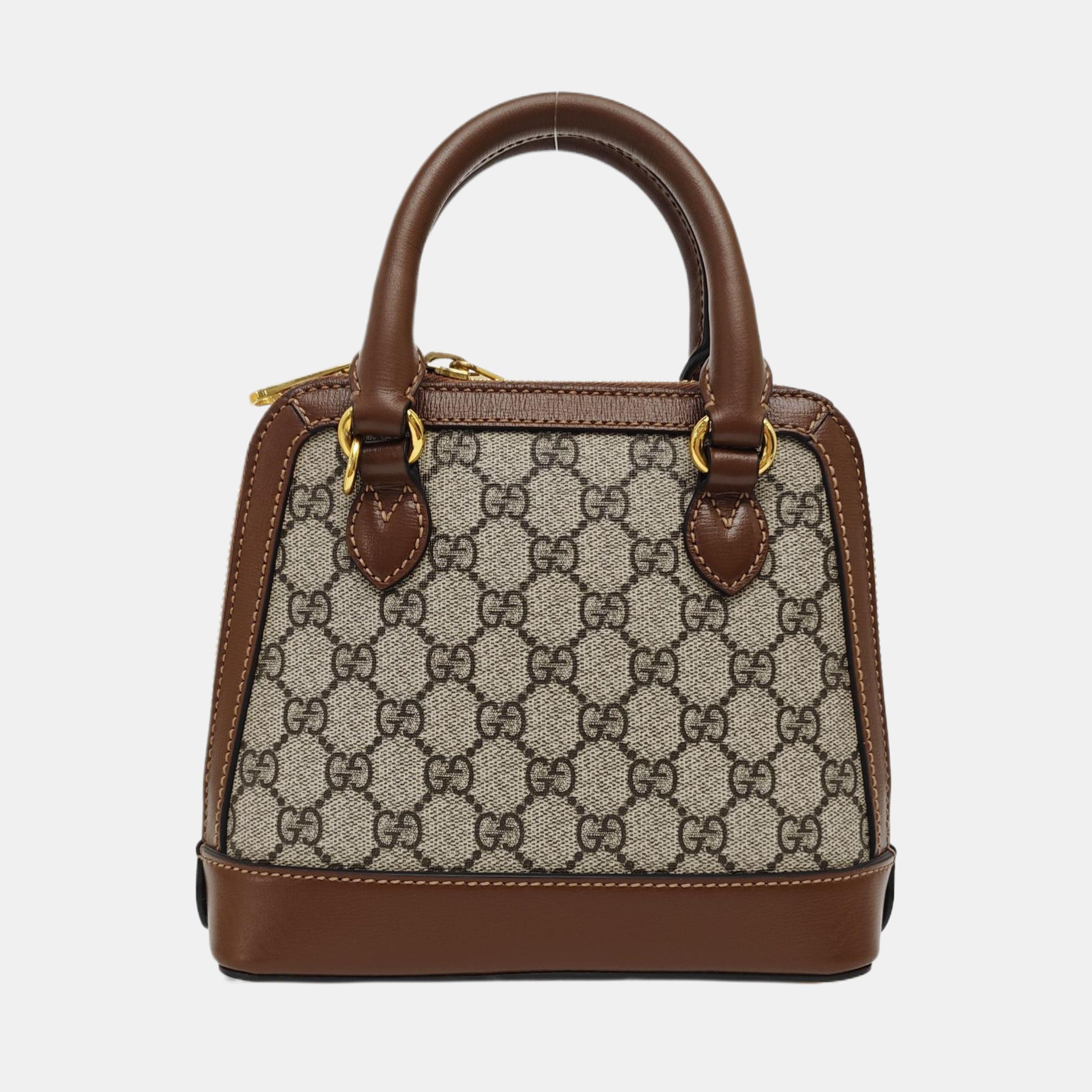 Gucci Gucci Horsebit 1955 Mini Canvas Handle Bag Size ONE SIZE - 5 Thumbnail
