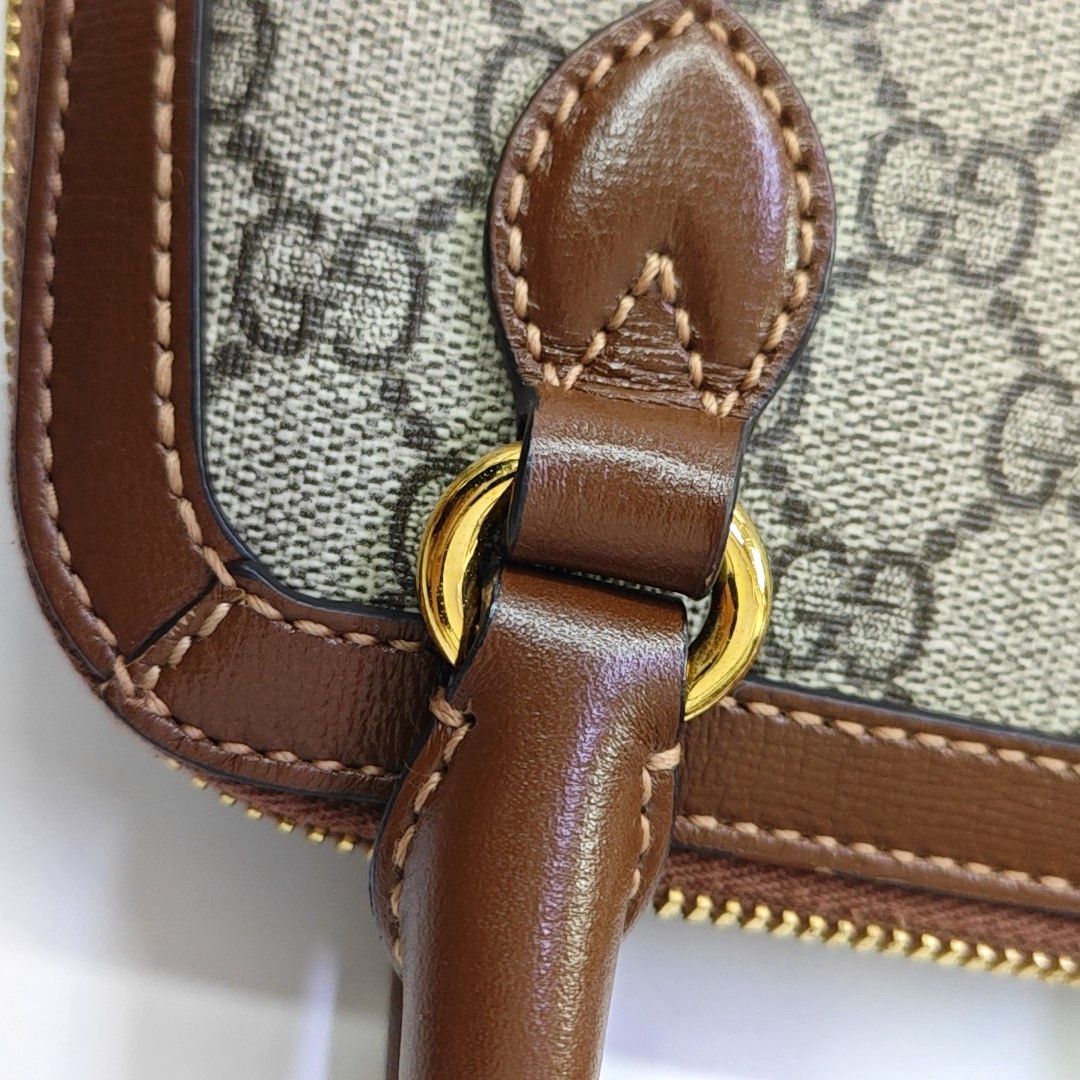 Gucci Gucci Horsebit 1955 Mini Canvas Handle Bag Size ONE SIZE - 13 Thumbnail