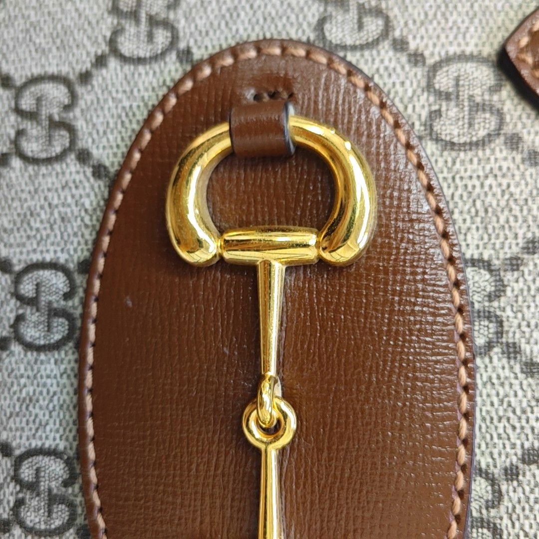 Gucci Gucci Horsebit 1955 Mini Canvas Handle Bag Size ONE SIZE - 9 Thumbnail