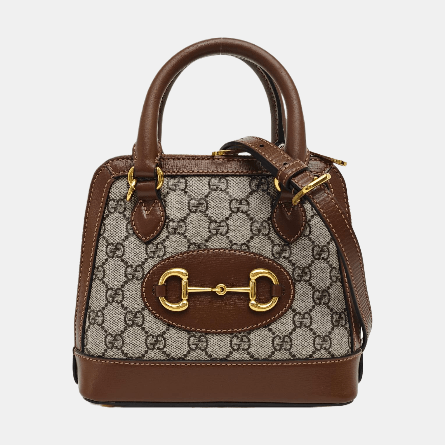 Gucci Gucci Horsebit 1955 Mini Canvas Handle Bag Size ONE SIZE - 8 Thumbnail