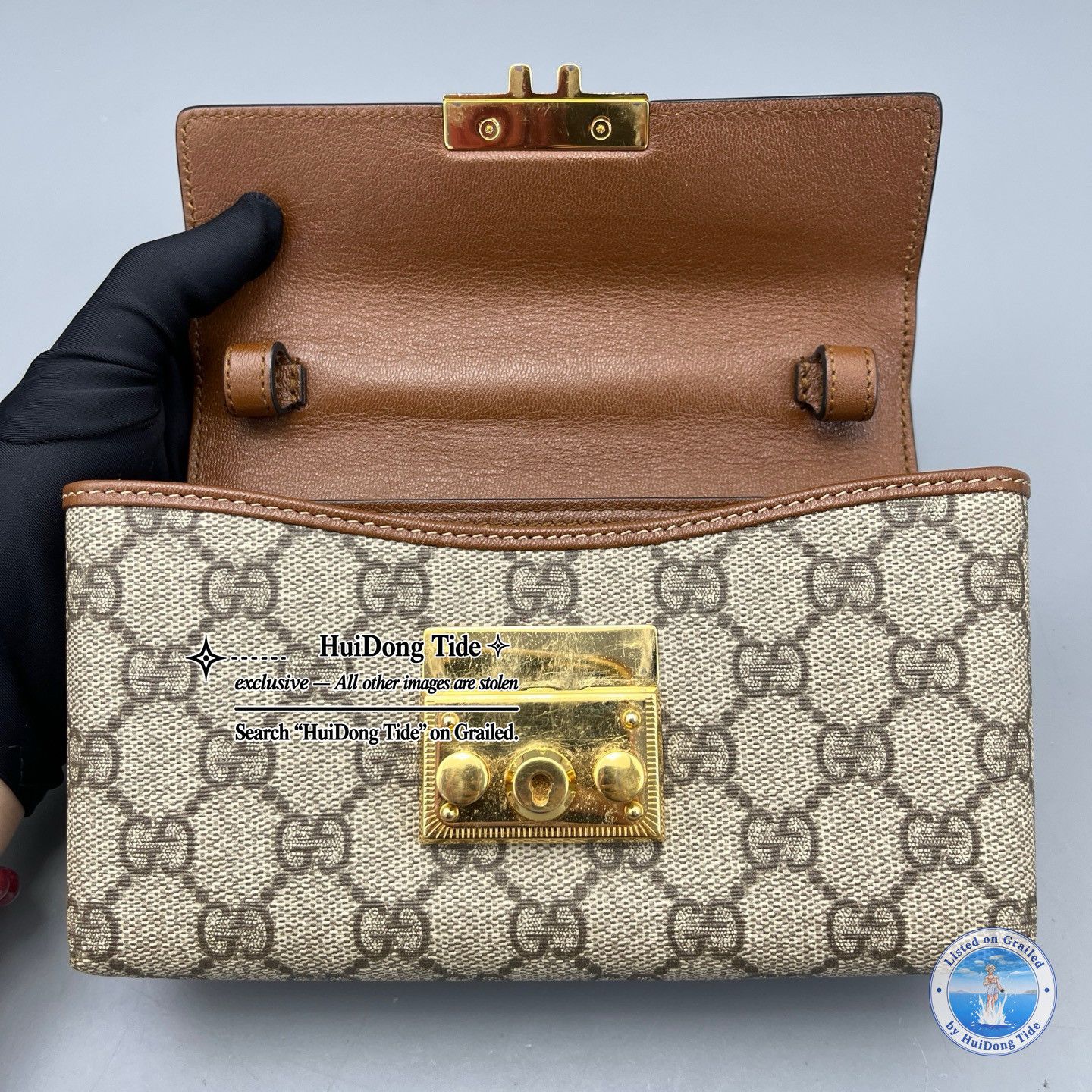 Gucci Gucci Padlock Mini GG Supreme Crossbody Bag Size ONE SIZE - 8 Thumbnail