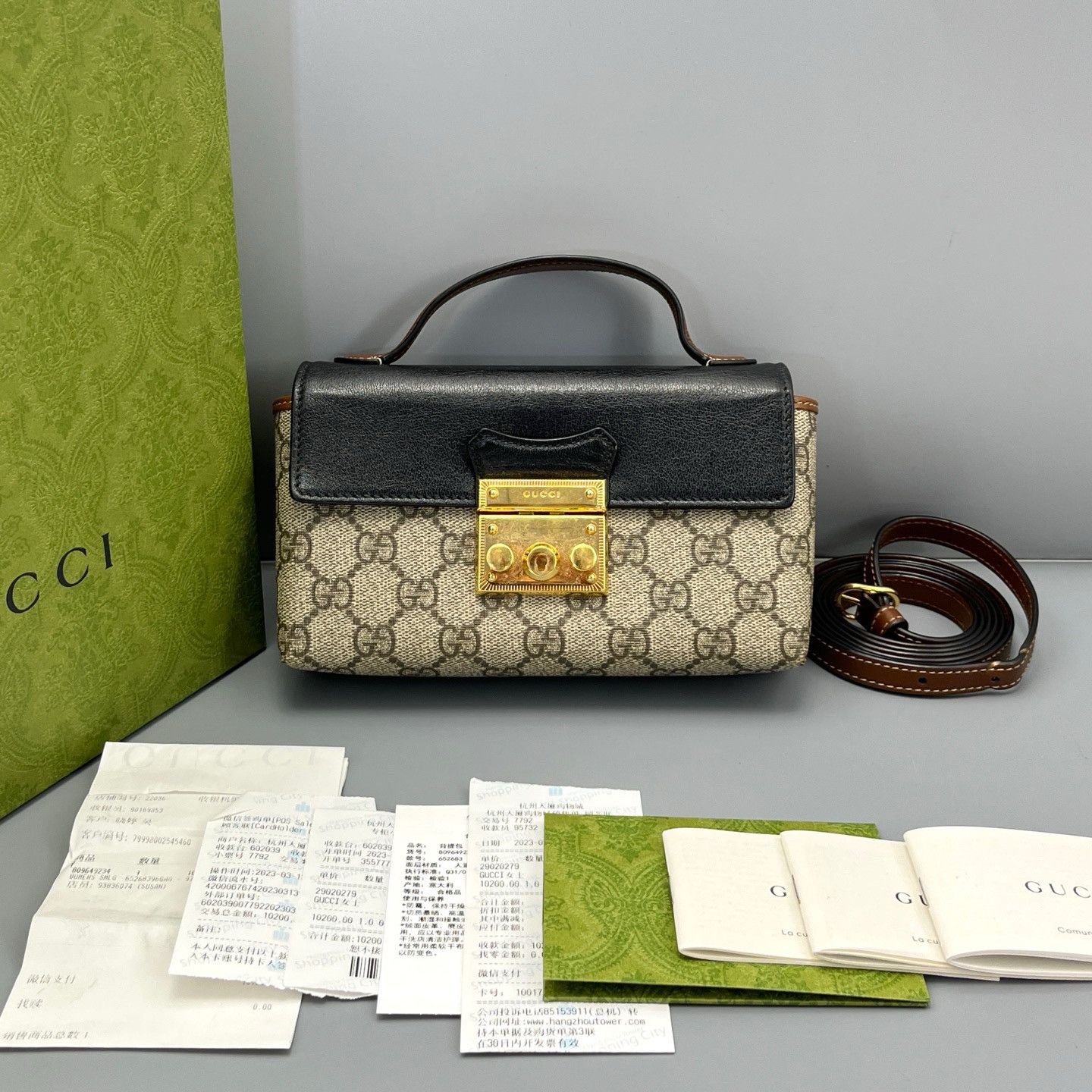 Gucci Gucci Padlock Mini GG Supreme Crossbody Bag Size ONE SIZE - 2 Thumbnail