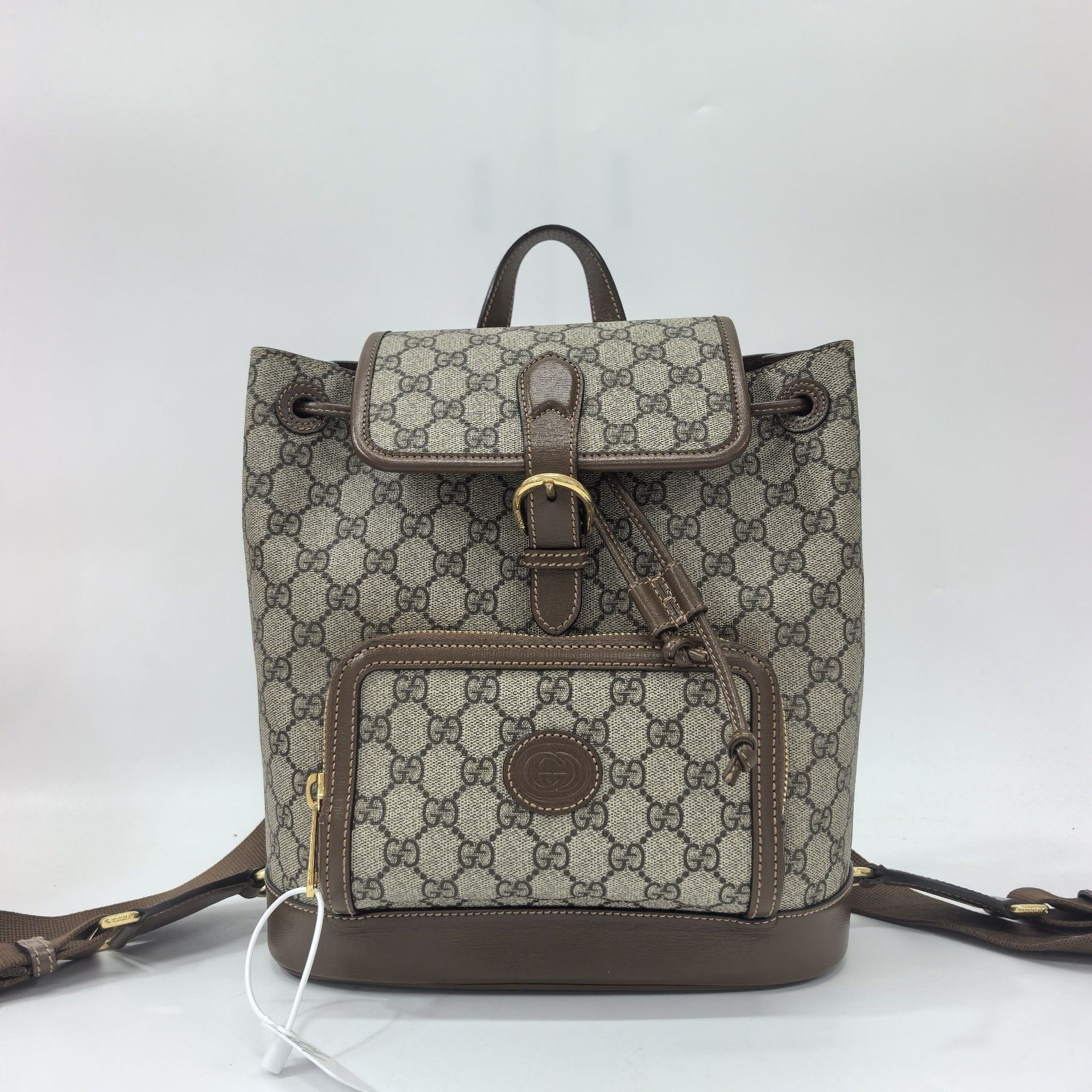 Gucci Gucci Monogram Canvas Drawstring Backpack Size ONE SIZE - 2 Thumbnail