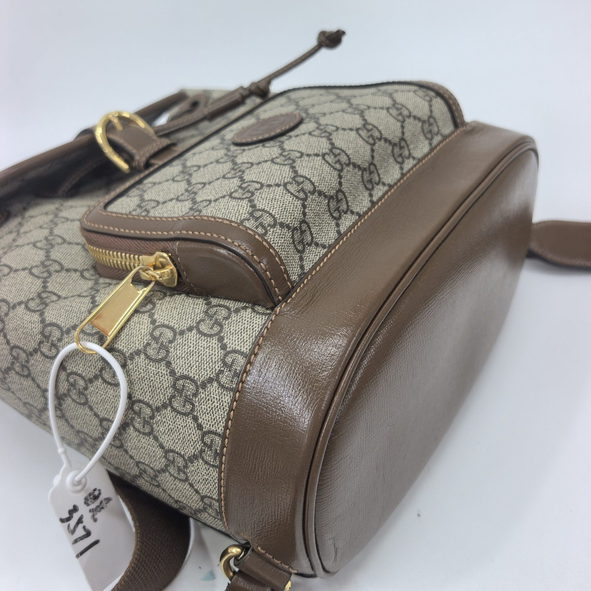 Gucci Gucci Monogram Canvas Drawstring Backpack Size ONE SIZE - 8 Thumbnail