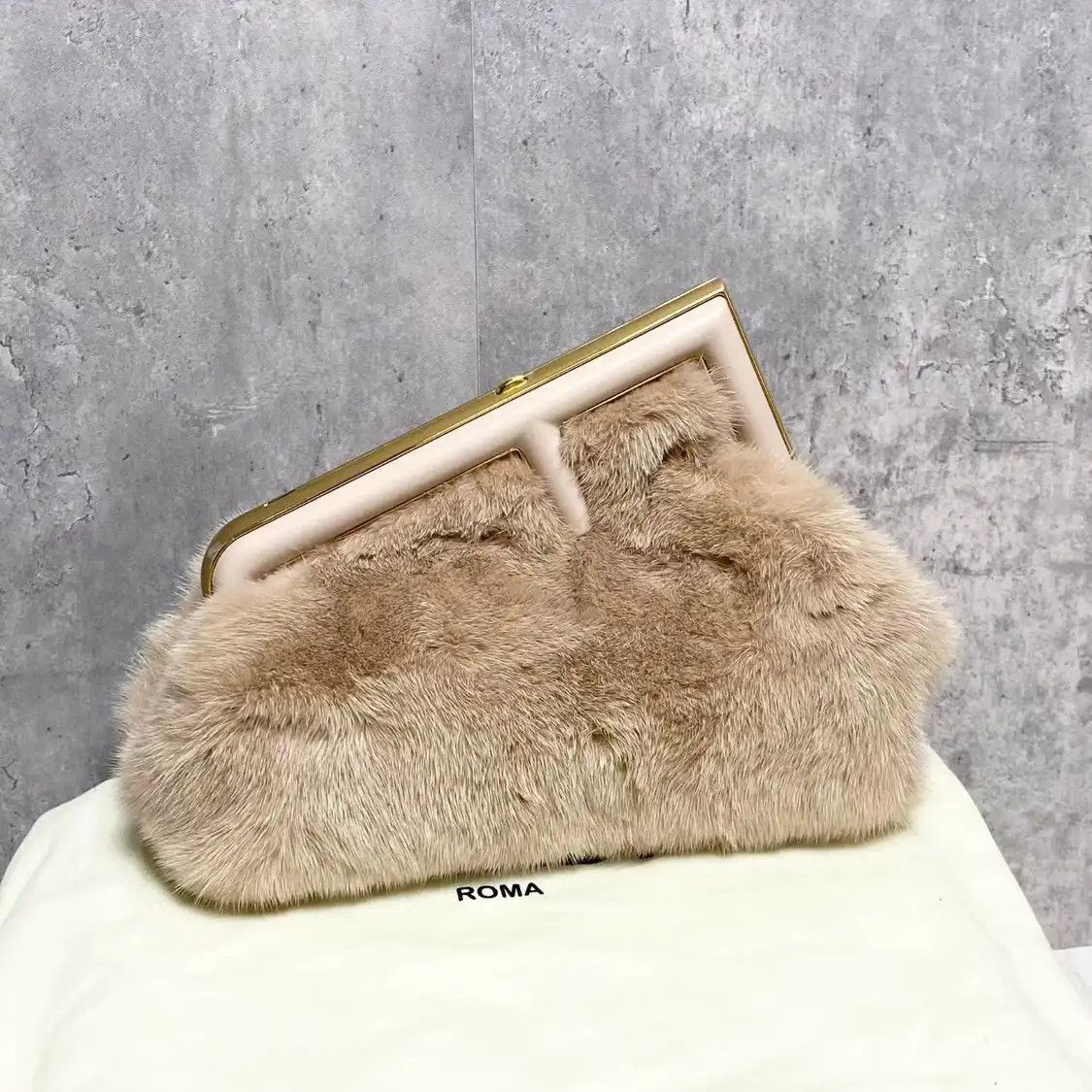Fendi FENDI First Small light pinksheepskin shoulder bag Size ONE SIZE - 2 Thumbnail