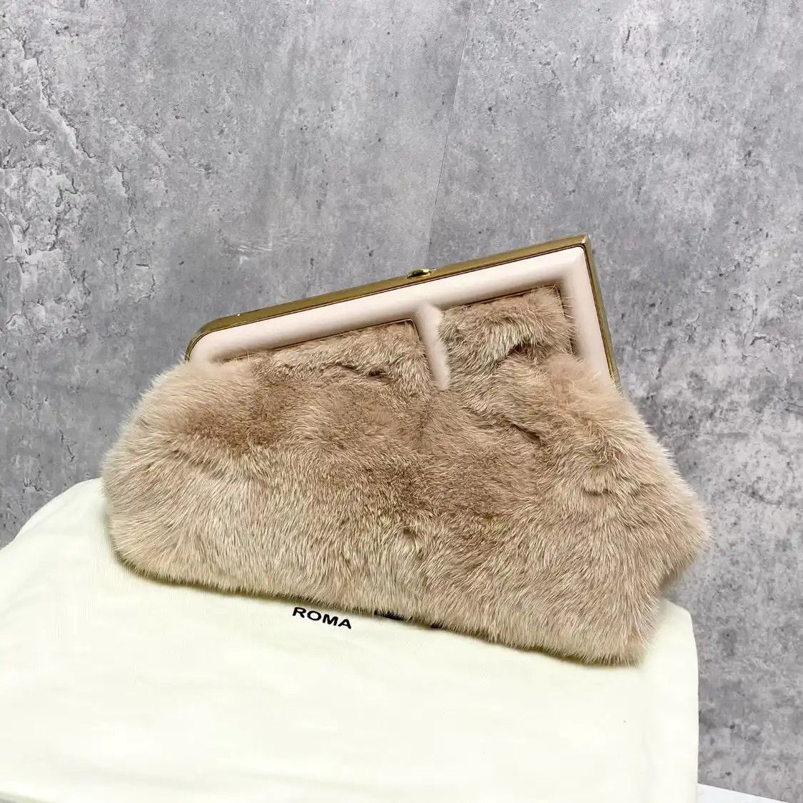 Fendi FENDI First Small light pinksheepskin shoulder bag Size ONE SIZE - 3 Thumbnail