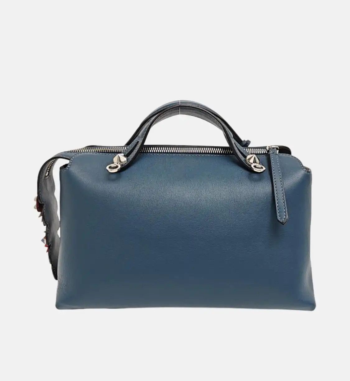 Fendi FENDI By The Way Medium blue cowhide leather stud shoulder bag crossbody bag sil Size ONE SIZE - 5 Thumbnail