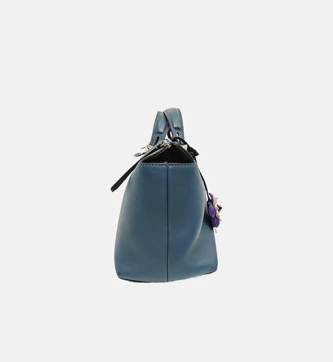 Fendi FENDI By The Way Medium blue cowhide leather stud shoulder bag crossbody bag sil Size ONE SIZE - 4 Thumbnail