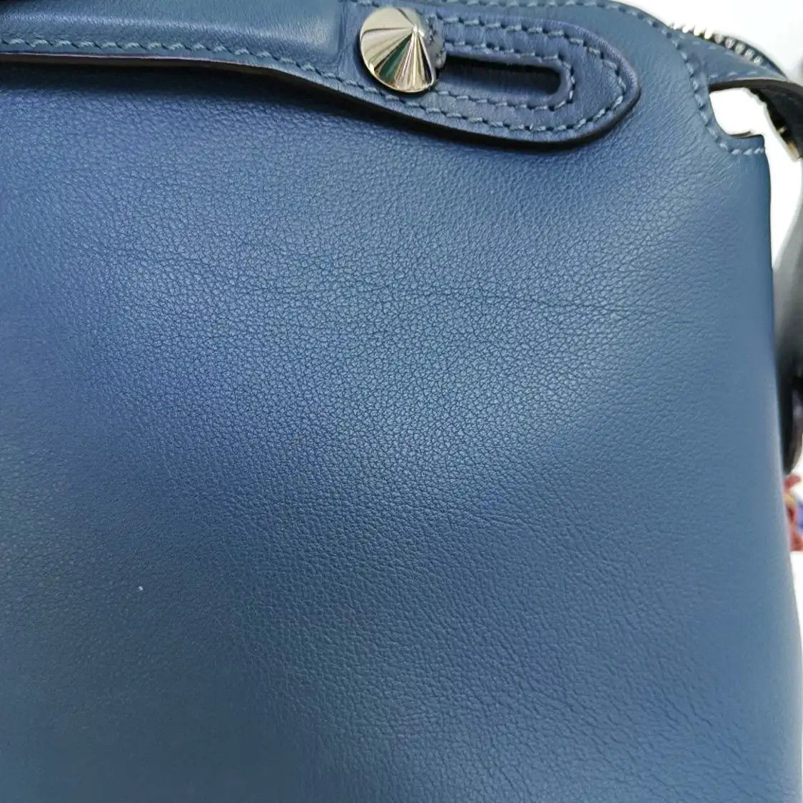 Fendi FENDI By The Way Medium blue cowhide leather stud shoulder bag crossbody bag sil Size ONE SIZE - 9 Thumbnail