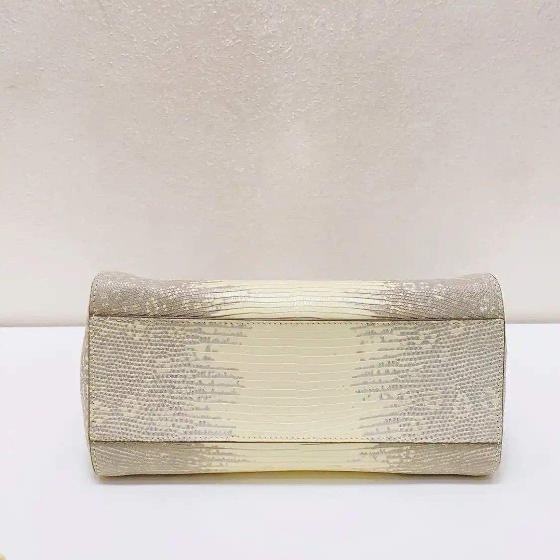 Fendi FENDI Peekaboo mini grey lizard skin shoulder bag Size ONE SIZE - 7 Thumbnail