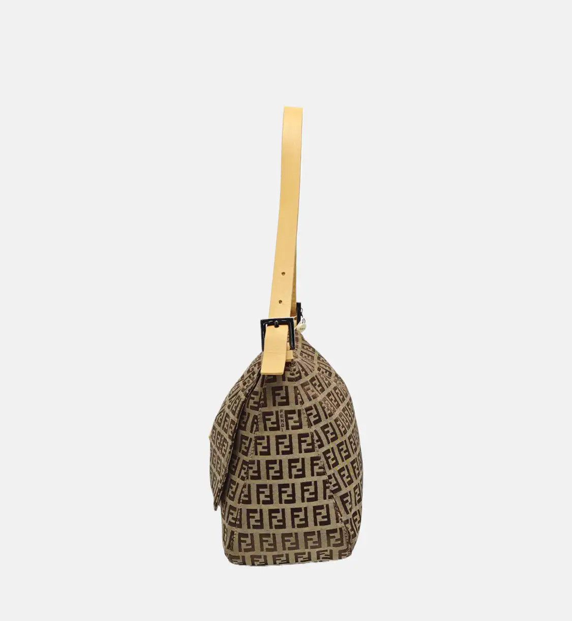 Fendi FENDI Mamma Forever brown canvas doubleF shoulder bag silver hardware detachable Size ONE SIZE - 3 Thumbnail