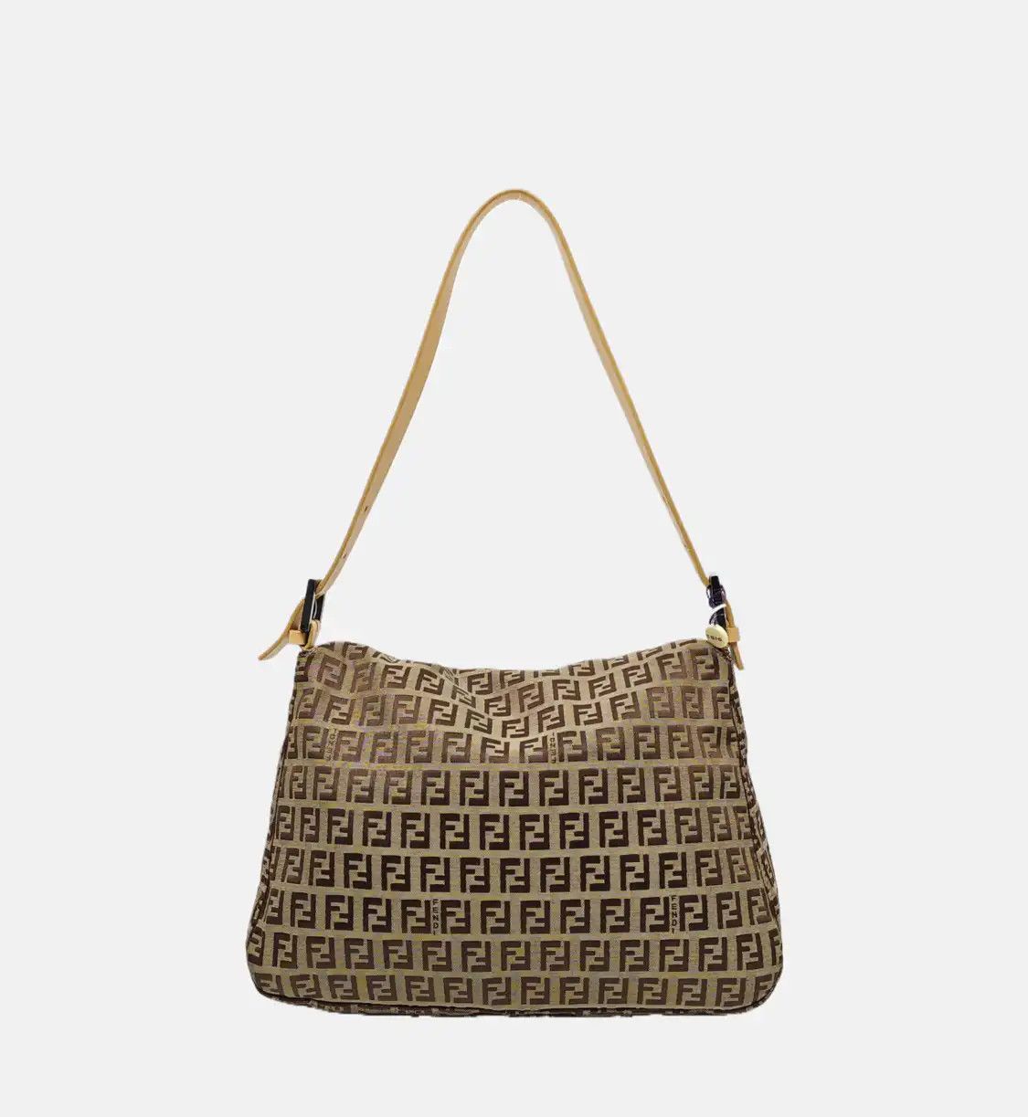 Fendi FENDI Mamma Forever brown canvas doubleF shoulder bag silver hardware detachable Size ONE SIZE - 5 Thumbnail