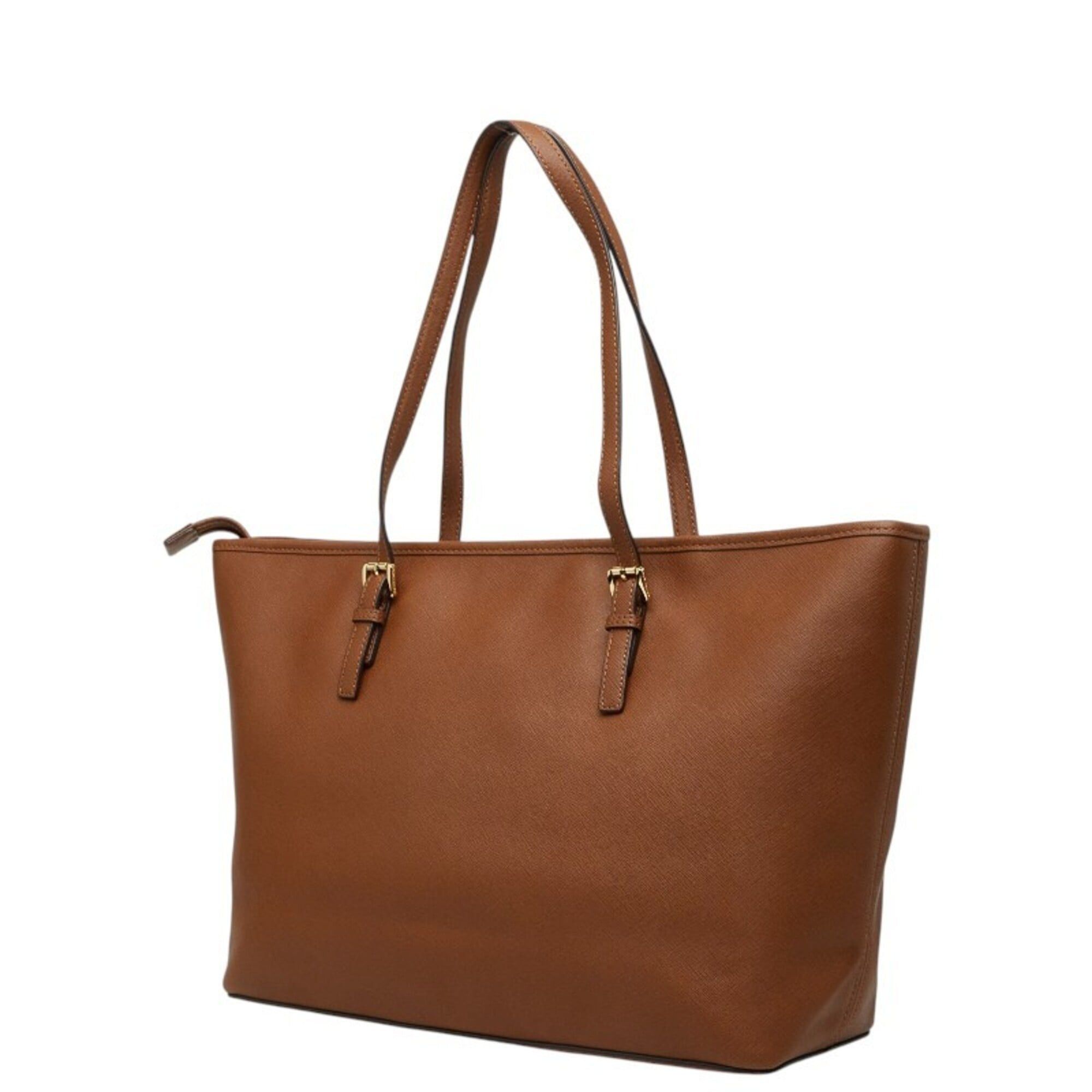 Michael Kors Michael Kors Logo Tote Bag Handbag Brown Leather Women's Size ONE SIZE - 2 Thumbnail