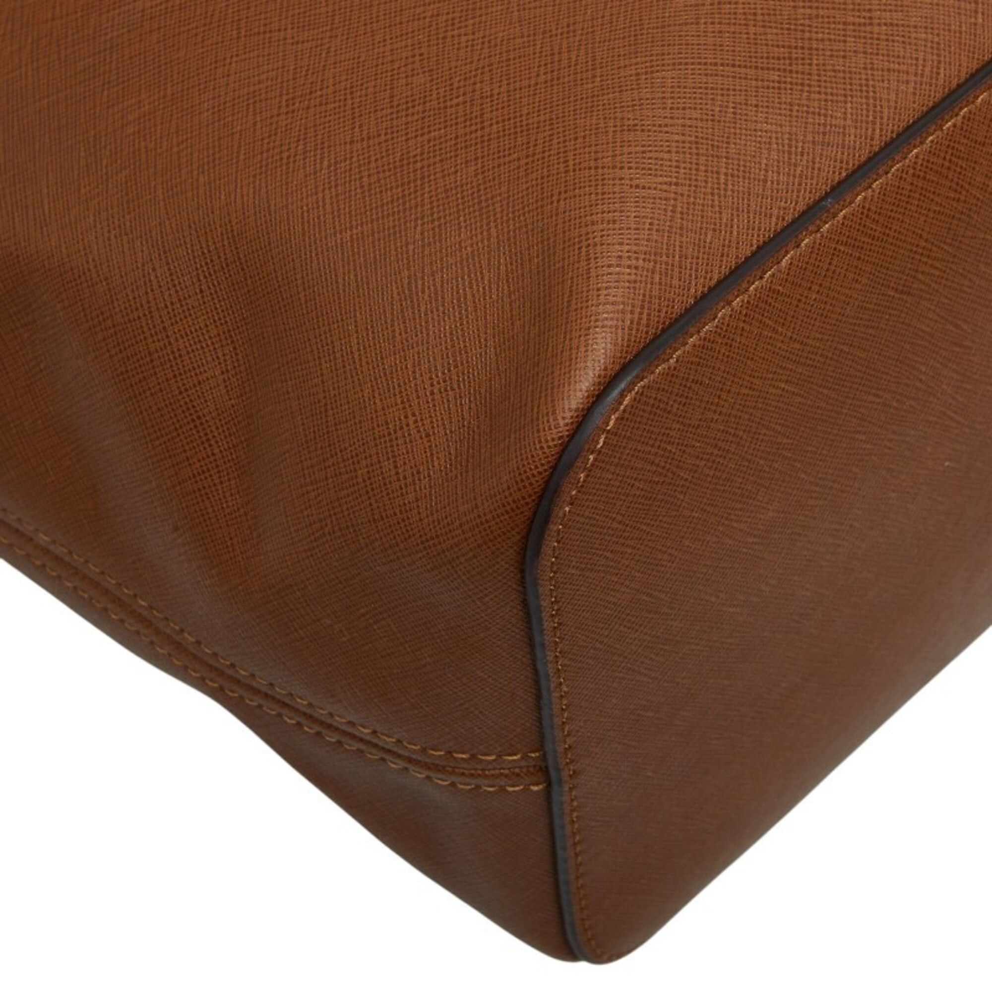 Michael Kors Michael Kors Logo Tote Bag Handbag Brown Leather Women's Size ONE SIZE - 5 Thumbnail