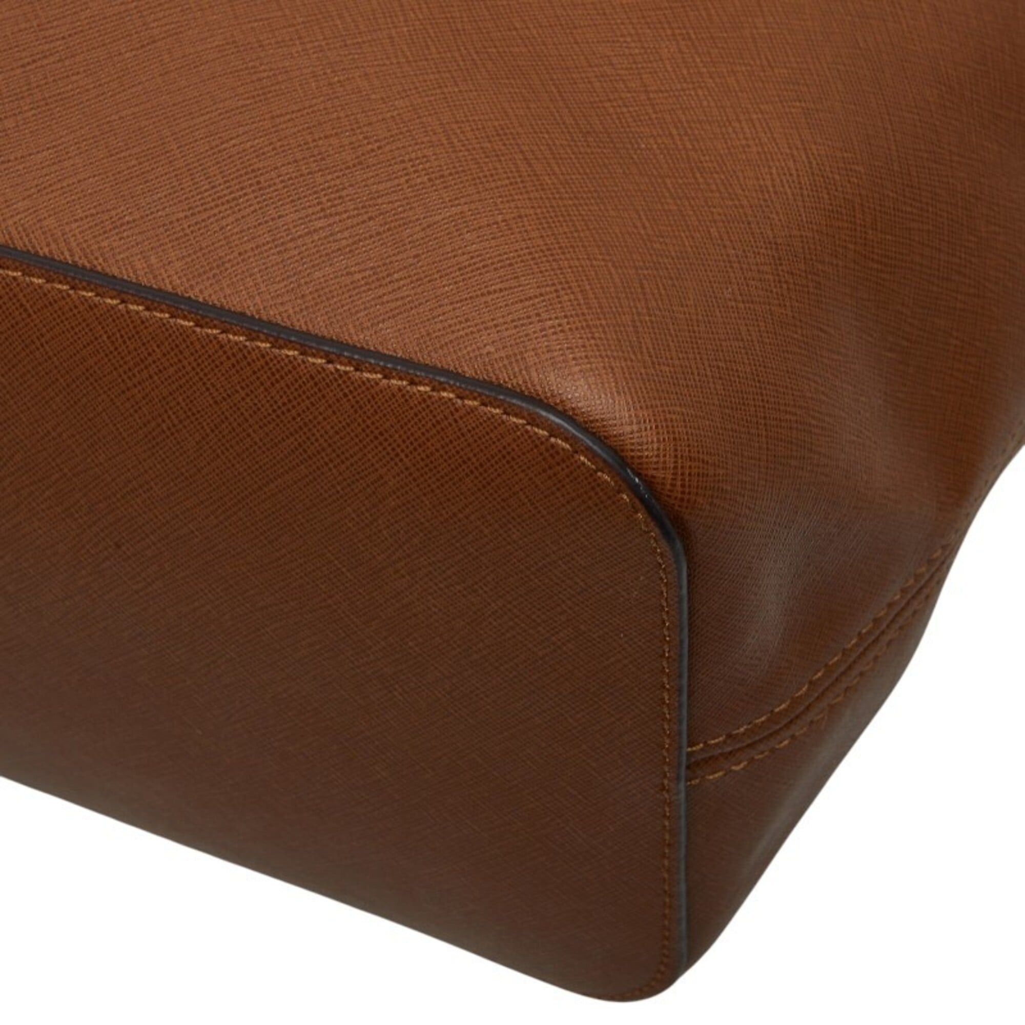 Michael Kors Michael Kors Logo Tote Bag Handbag Brown Leather Women's Size ONE SIZE - 6 Thumbnail