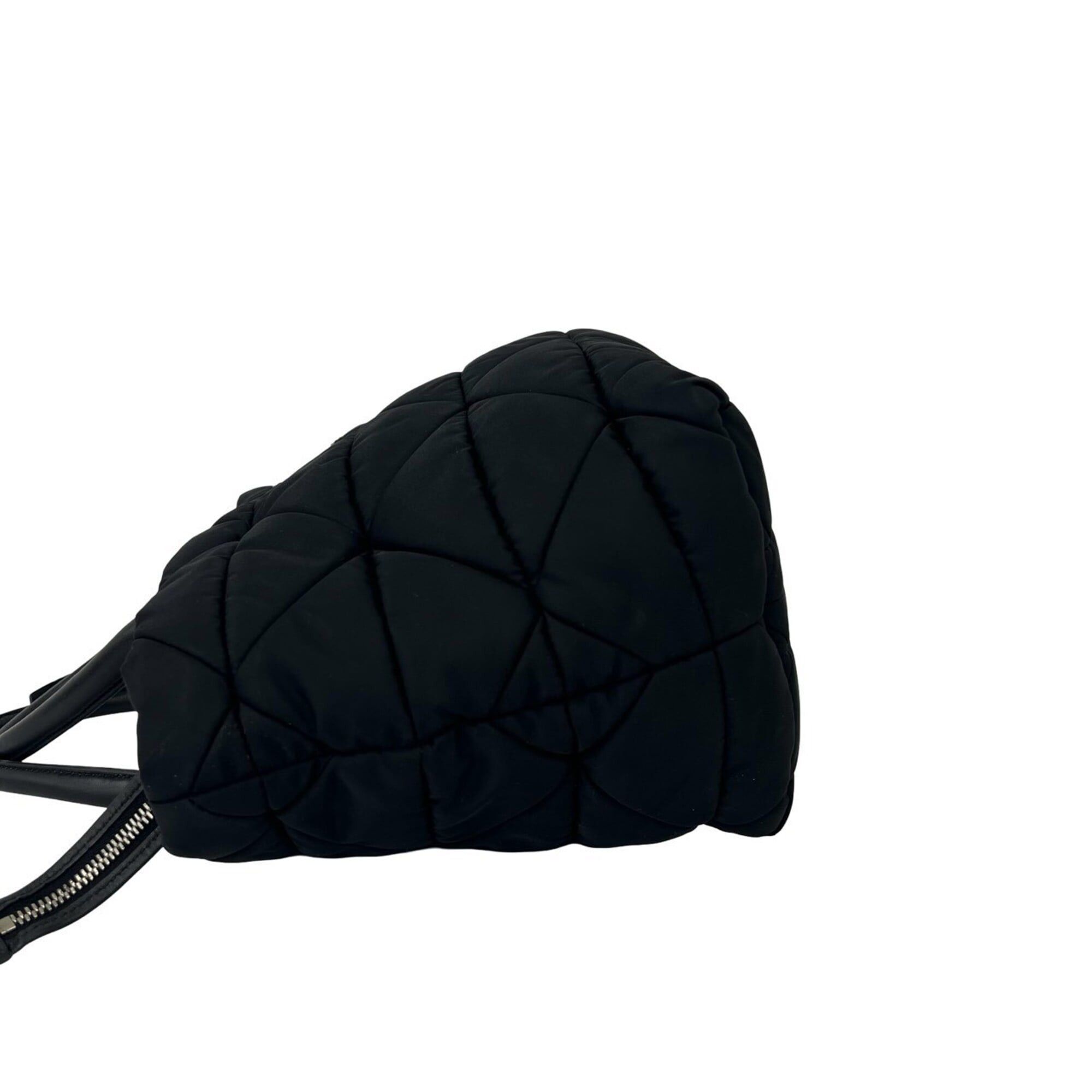 Prada Prada Triangle Logo Hardware Tessuto Pocono Nylon Leather Genuine 2-way Shoulder Bag Handbag Black 90968 Size ONE SIZE - 5 Thumbnail