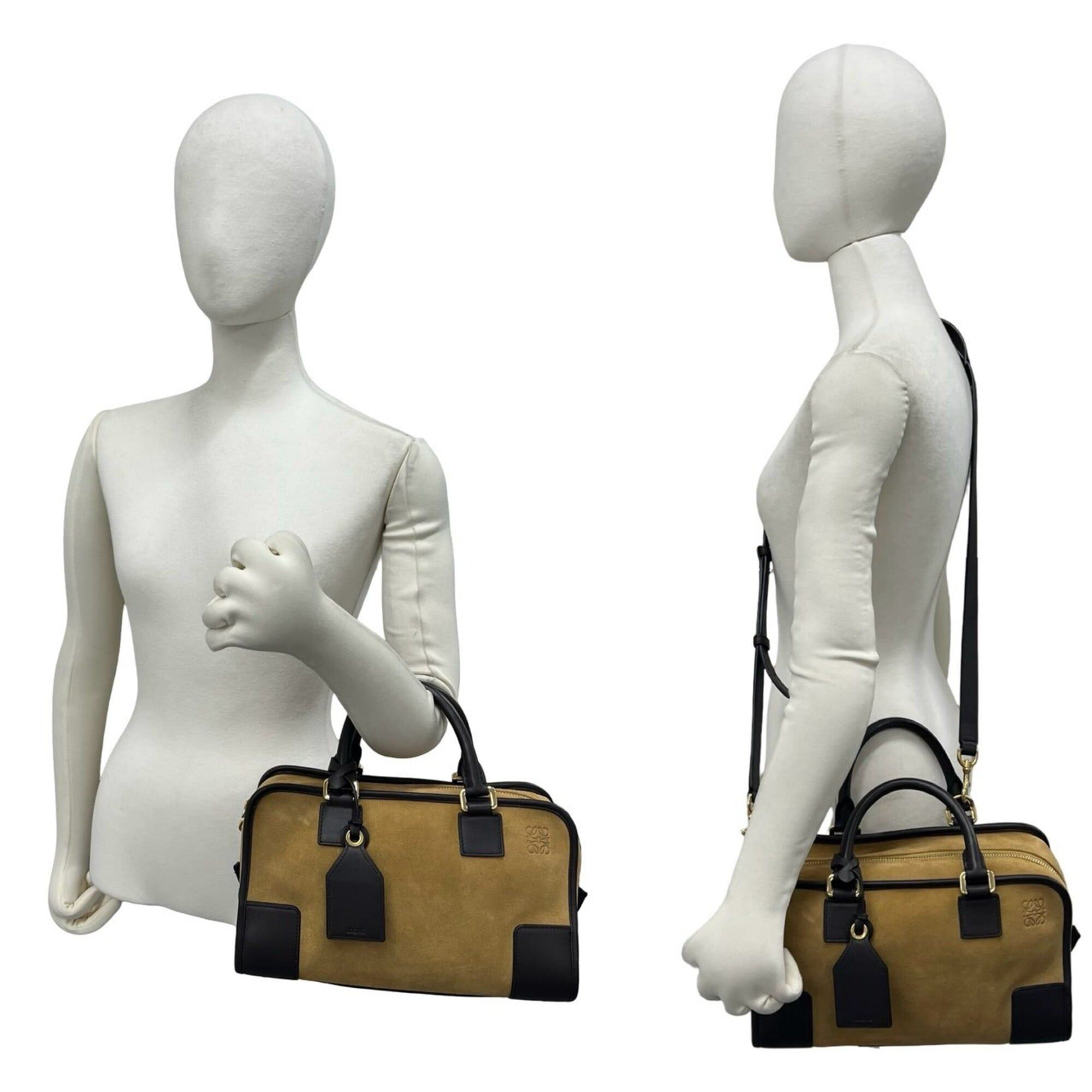Loewe LOEWE Amazona 28 Anagram Logo Suede Leather 2-way Shoulder Bag/Handbag Brown 20655 Size ONE SIZE - 2 Thumbnail