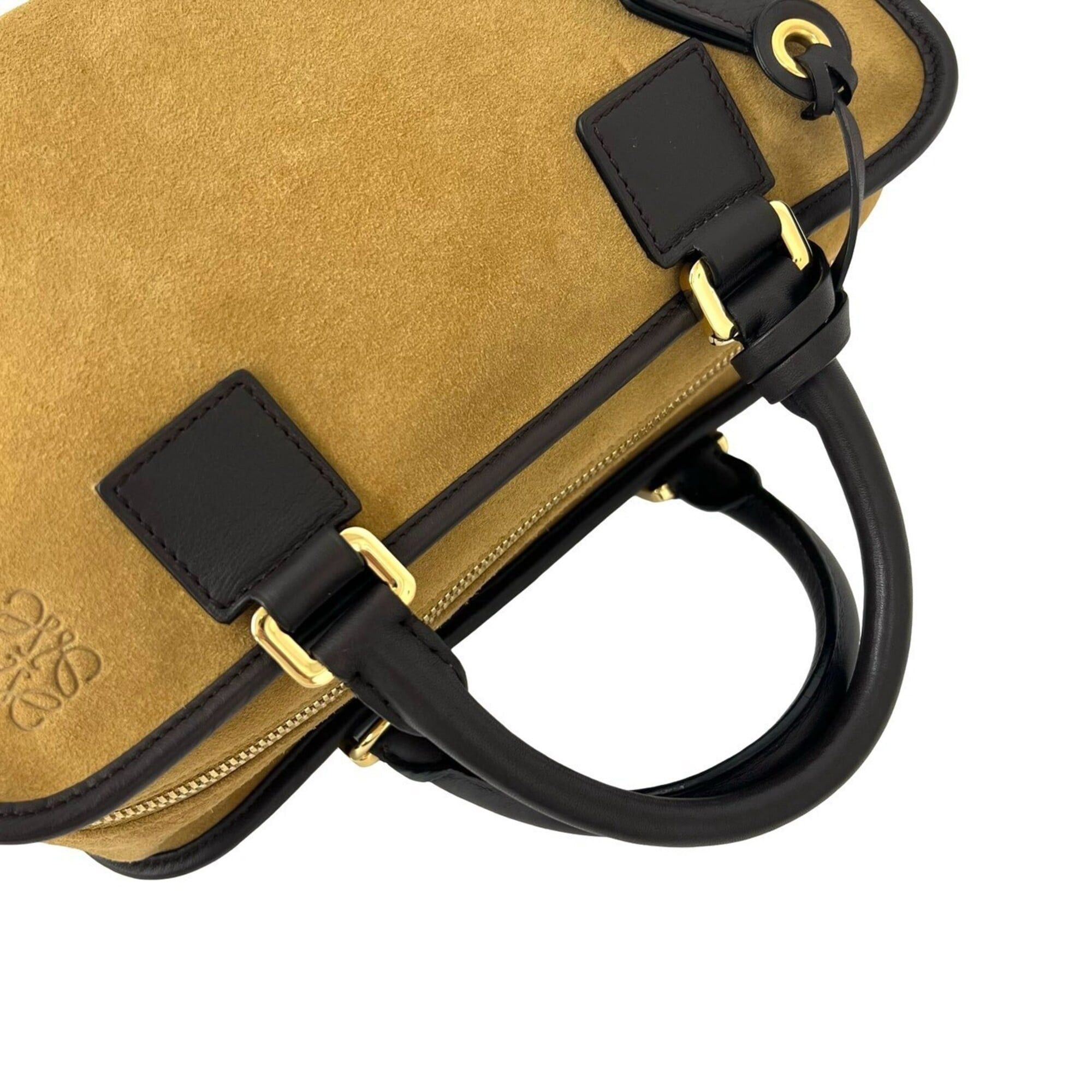 Loewe LOEWE Amazona 28 Anagram Logo Suede Leather 2-way Shoulder Bag/Handbag Brown 20655 Size ONE SIZE - 4 Thumbnail