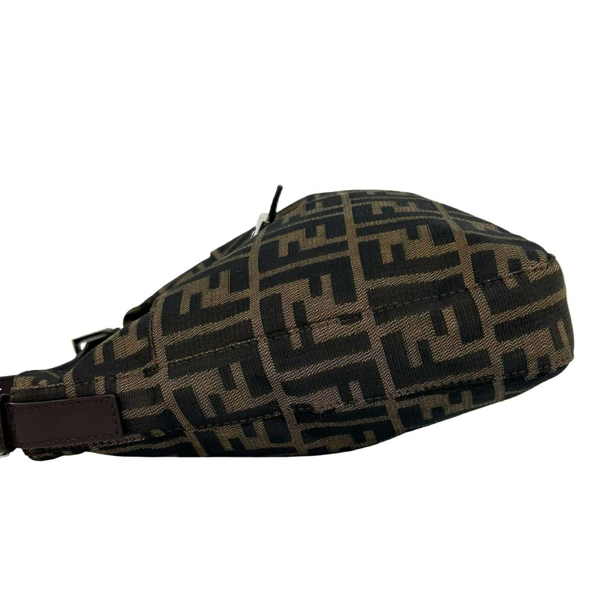 Fendi FENDI Zucca FF Logo Pattern Canvas Leather Semi-Shoulder Bag/Handbag Brown 33270 Size ONE SIZE - 5 Thumbnail