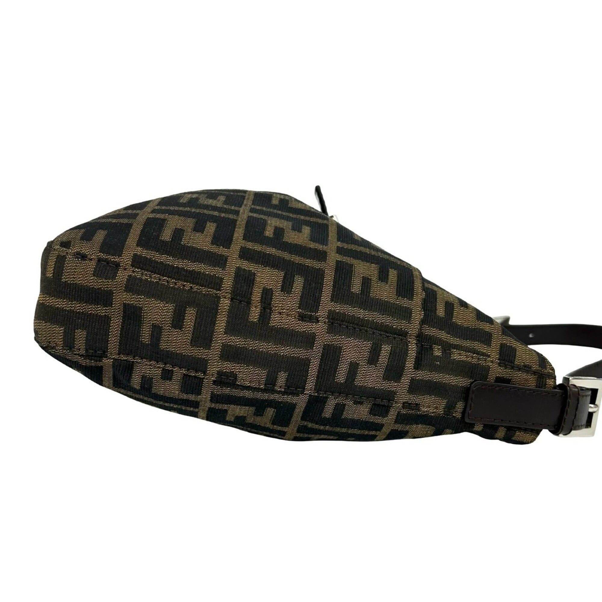 Fendi FENDI Zucca FF Logo Pattern Canvas Leather Semi-Shoulder Bag/Handbag Brown 33270 Size ONE SIZE - 6 Thumbnail