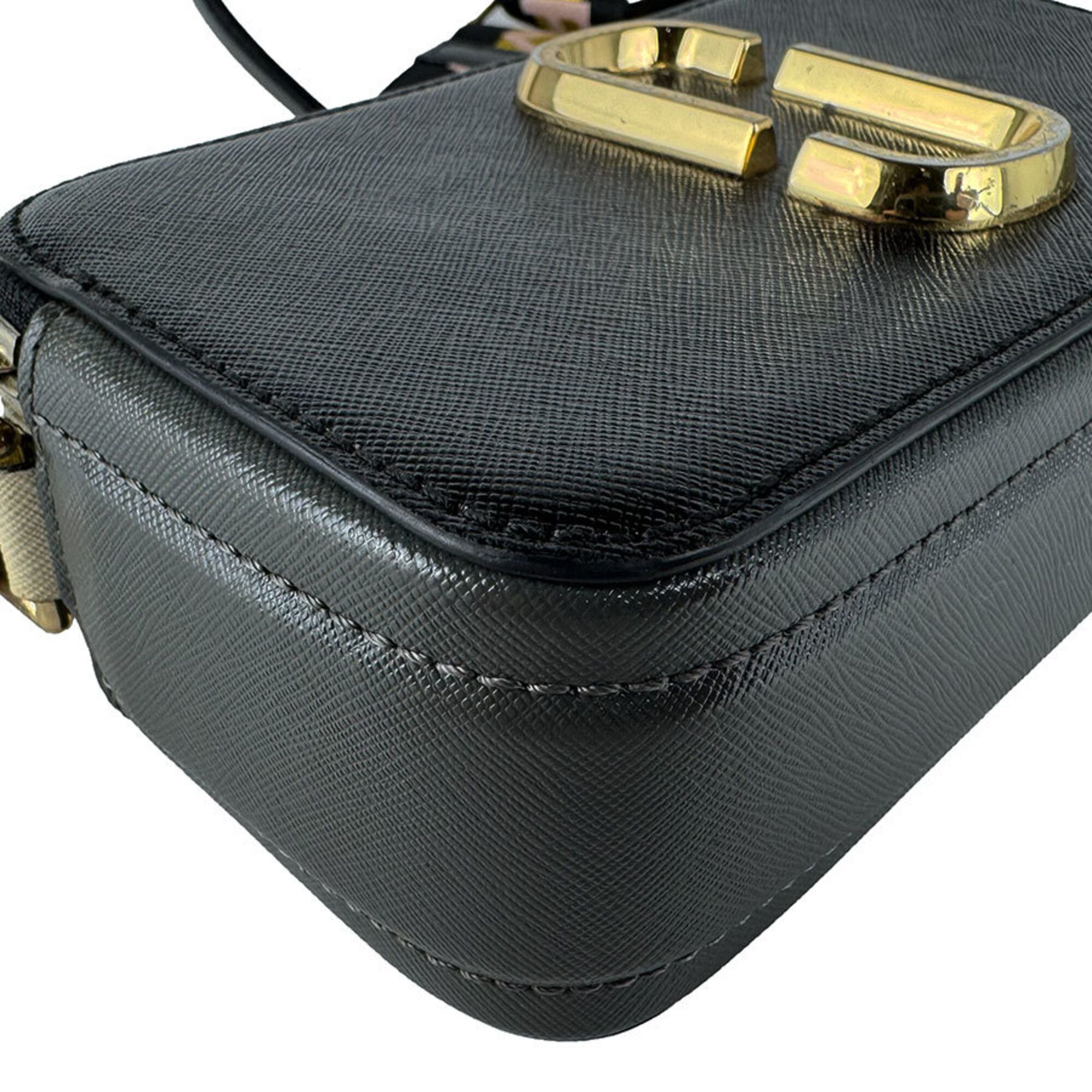 Marc Jacobs Marc Jacobs Snapshot Shoulder Bag, Coated Canvas, Black, Ivory, Gray, Women's, z10929 Size ONE SIZE - 9 Thumbnail