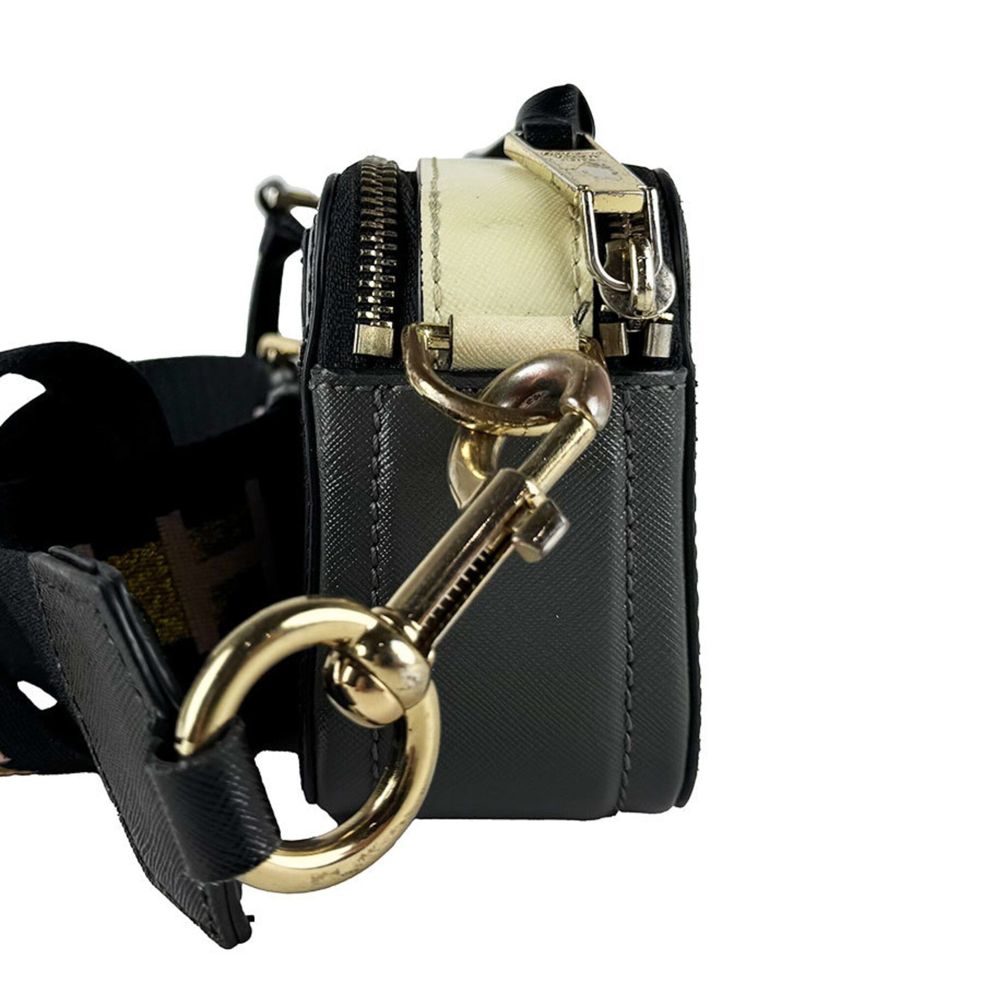 Marc Jacobs Marc Jacobs Snapshot Shoulder Bag, Coated Canvas, Black, Ivory, Gray, Women's, z10929 Size ONE SIZE - 2 Thumbnail
