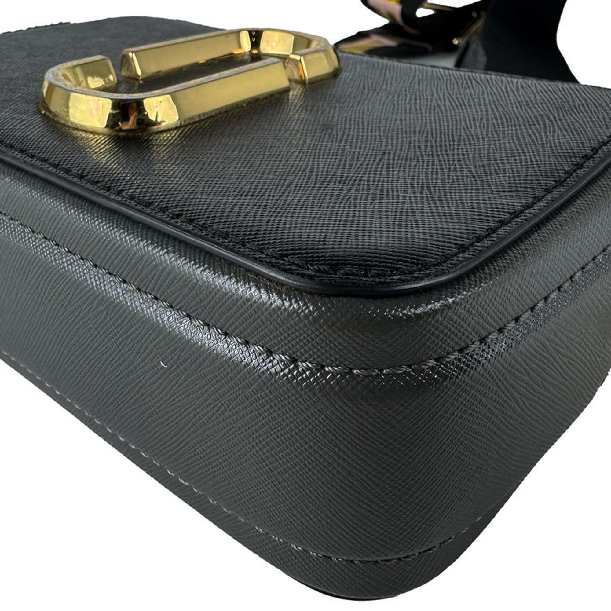 Marc Jacobs Marc Jacobs Snapshot Shoulder Bag, Coated Canvas, Black, Ivory, Gray, Women's, z10929 Size ONE SIZE - 8 Thumbnail