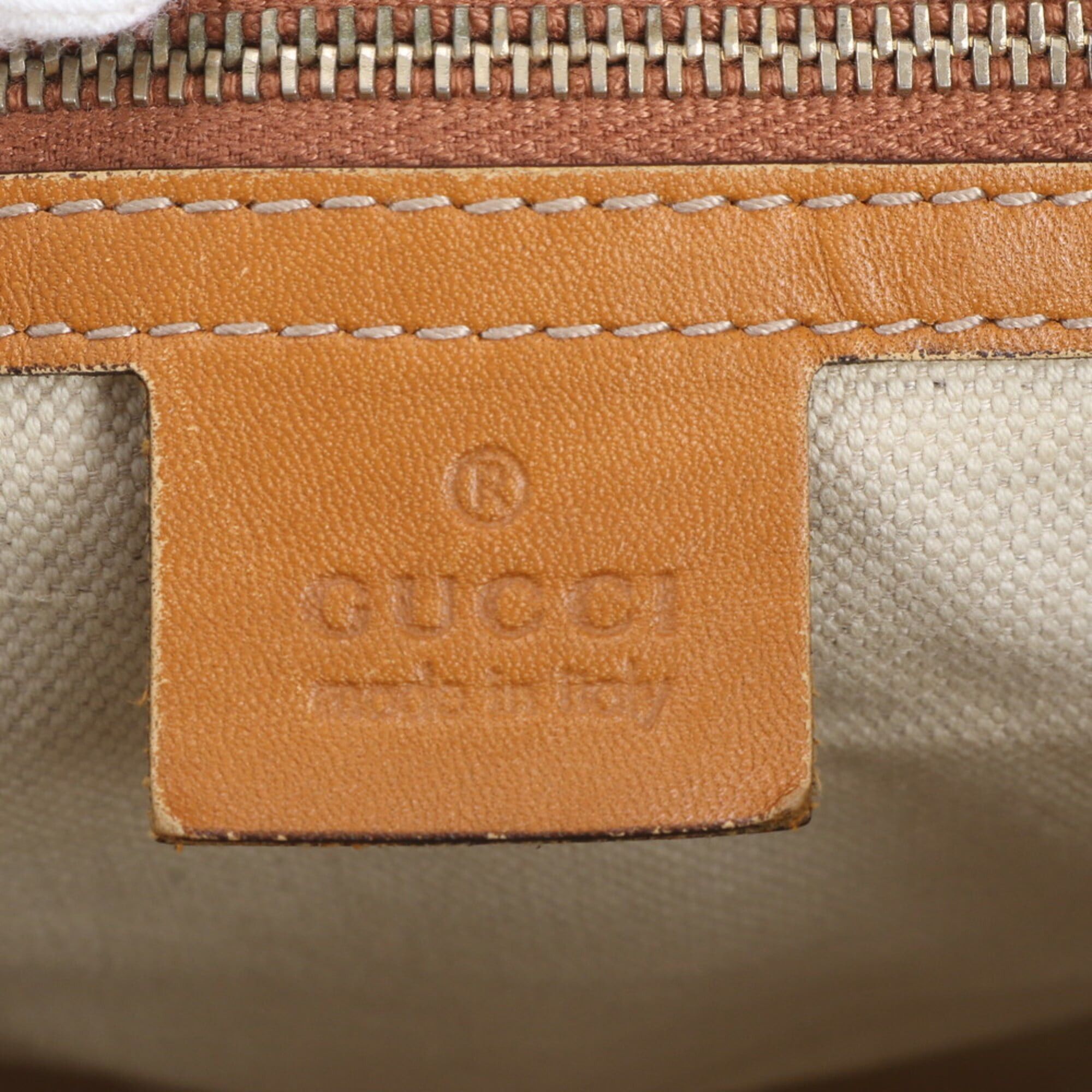 Gucci Gucci GG Canvas Sherry Line Mini Boston Bag 247205 Leather Handbag Tote Brown Women's Size ONE SIZE - 10 Thumbnail