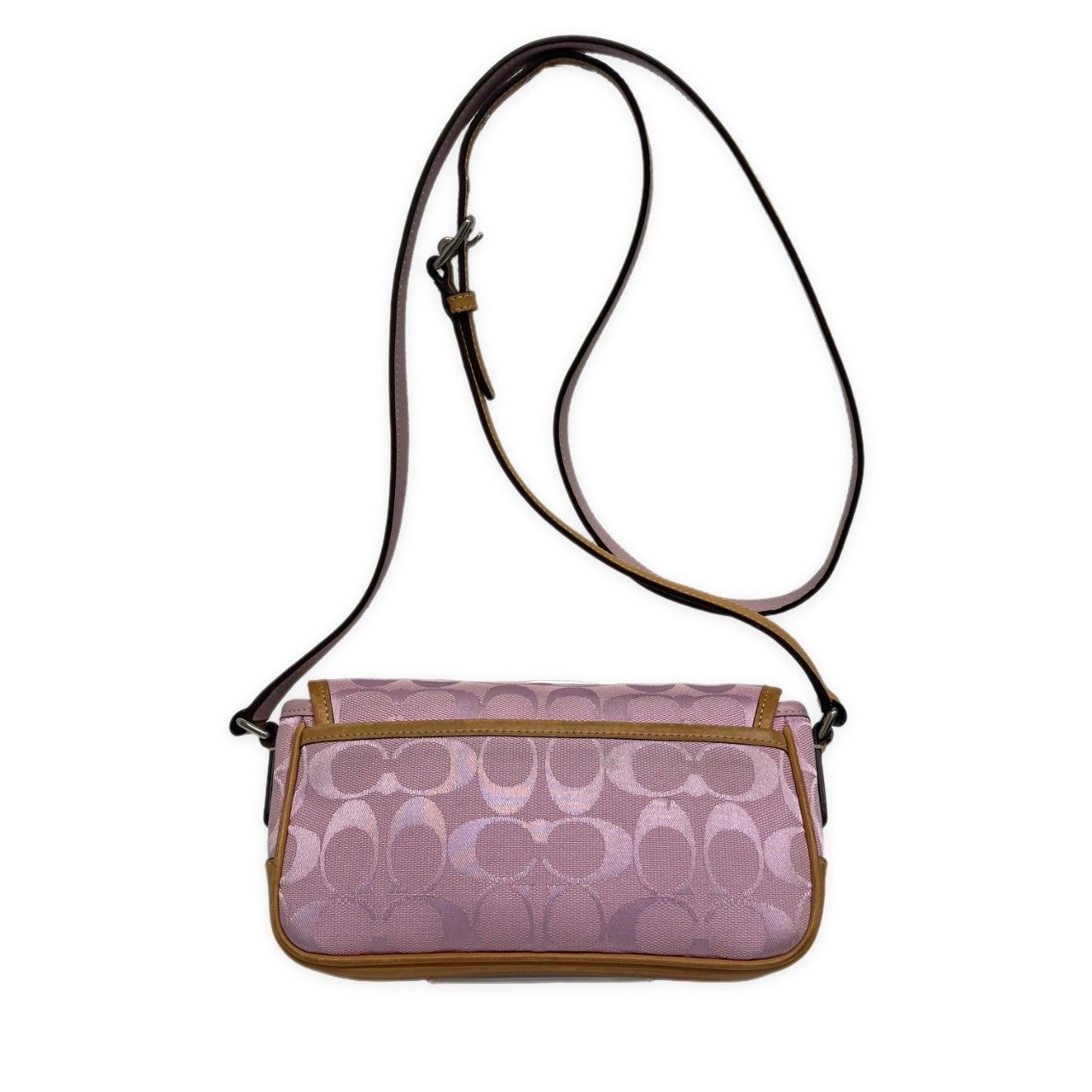 Coach COACH Pink Signature Flap Shoulder Bag Size ONE SIZE - 2 Thumbnail