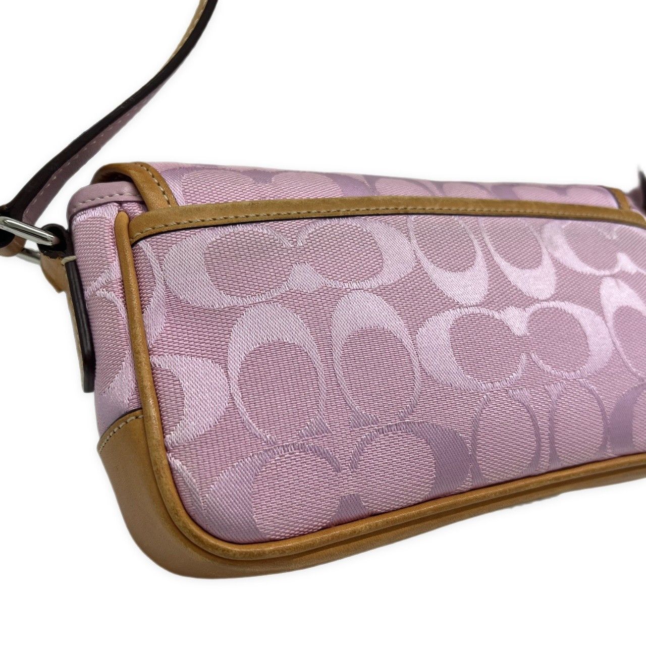 Coach COACH Pink Signature Flap Shoulder Bag Size ONE SIZE - 6 Thumbnail