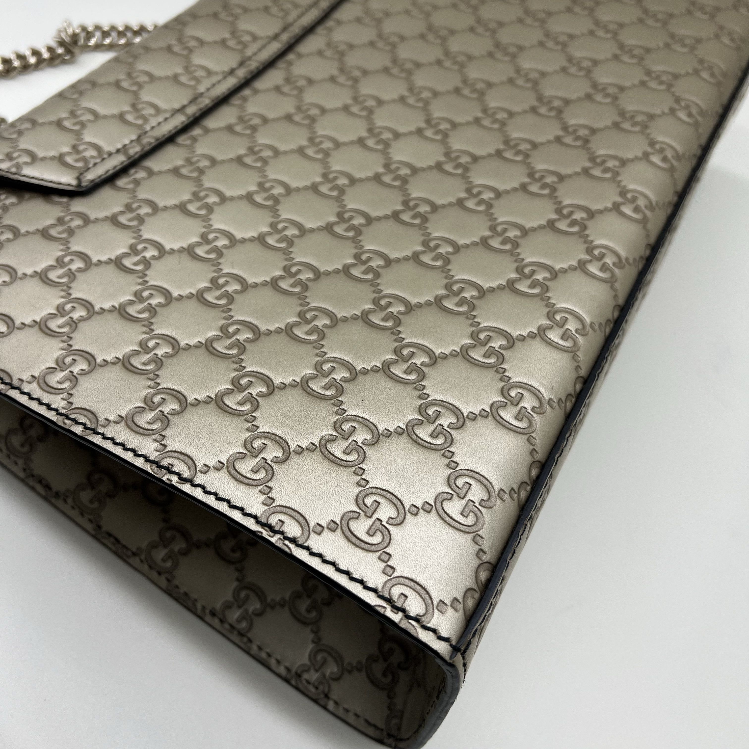 Gucci Gucci Emily Chain Shoulder Bag Gray Size ONE SIZE - 18 Thumbnail
