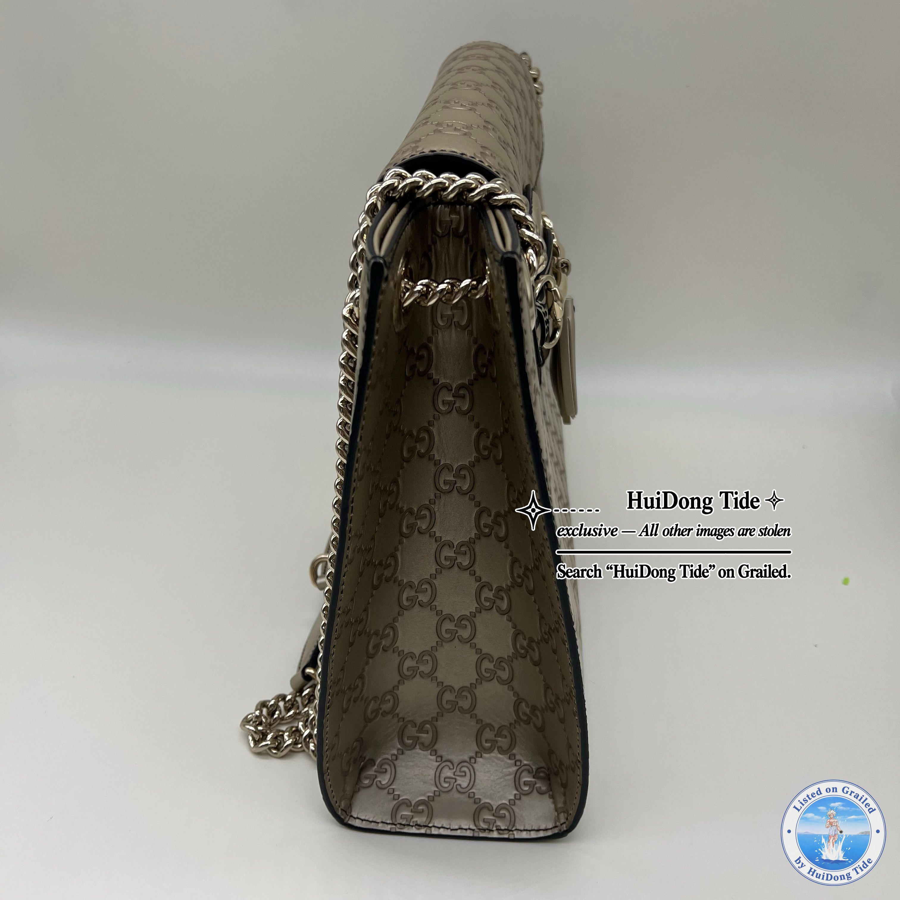 Gucci Gucci Emily Chain Shoulder Bag Gray Size ONE SIZE - 3 Thumbnail