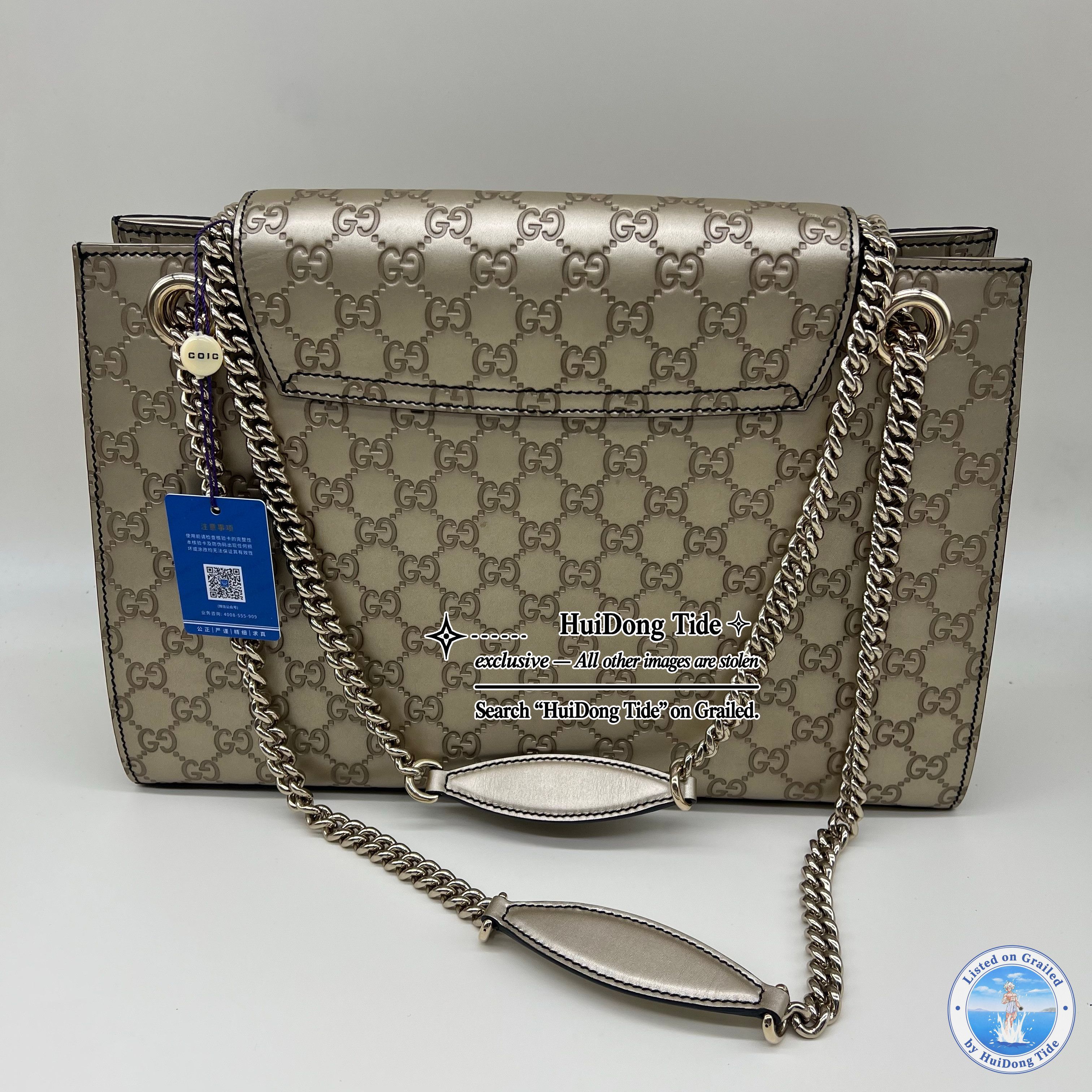 Gucci Gucci Emily Chain Shoulder Bag Gray Size ONE SIZE - 5 Thumbnail