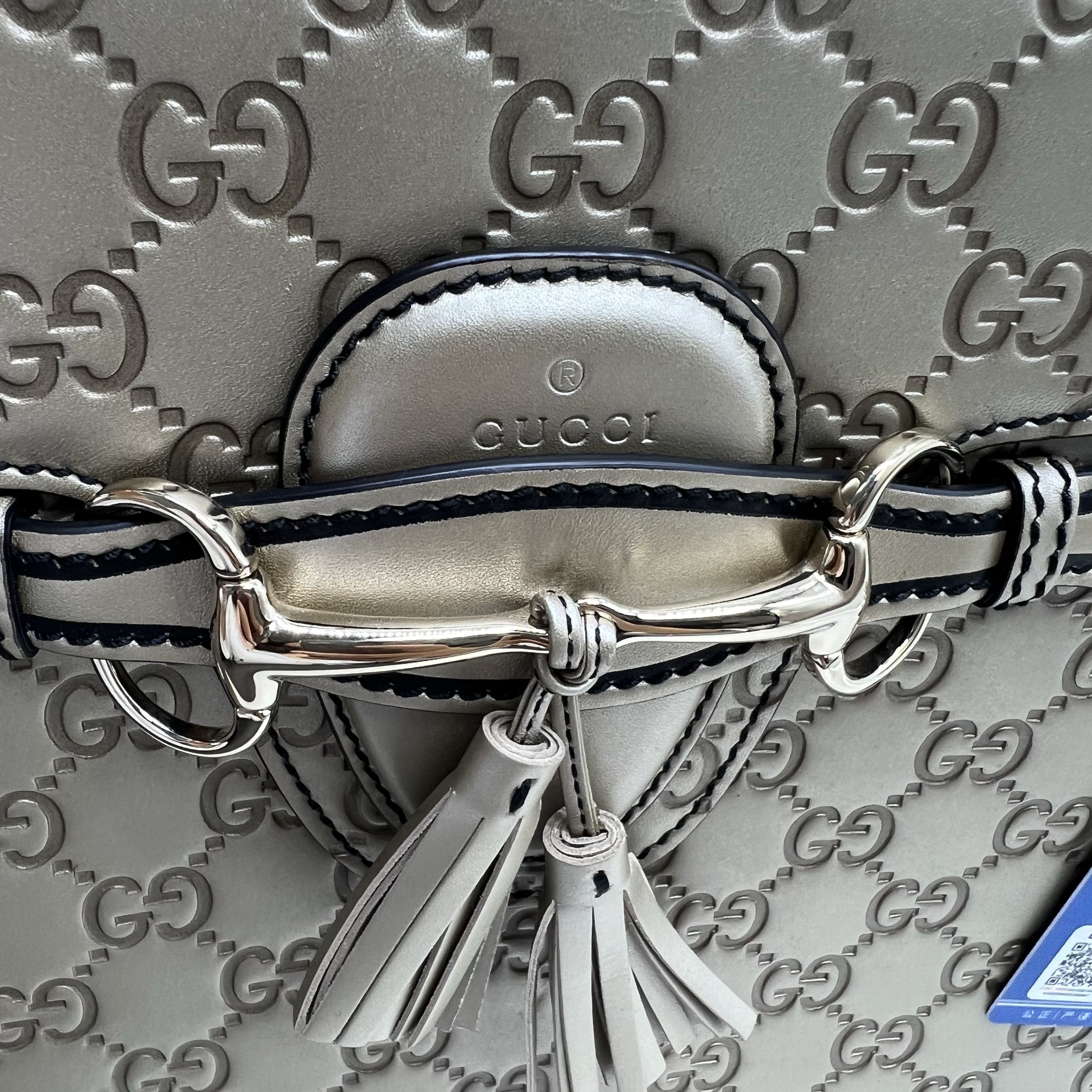 Gucci Gucci Emily Chain Shoulder Bag Gray Size ONE SIZE - 9 Thumbnail