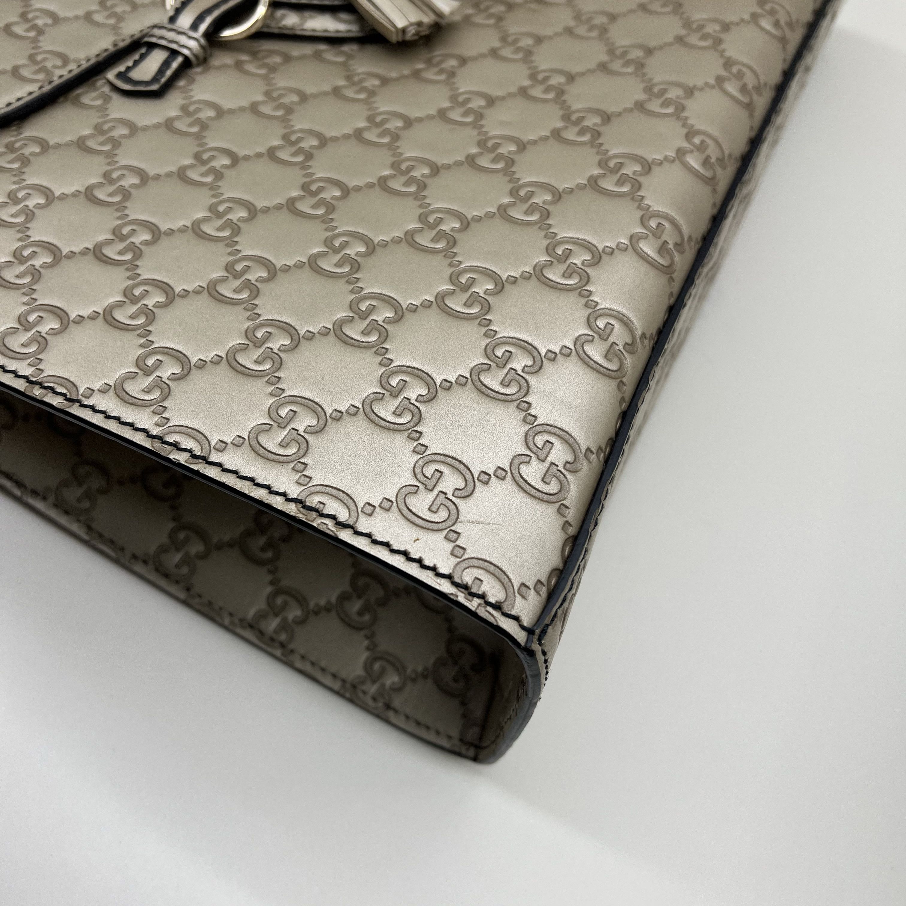 Gucci Gucci Emily Chain Shoulder Bag Gray Size ONE SIZE - 15 Thumbnail