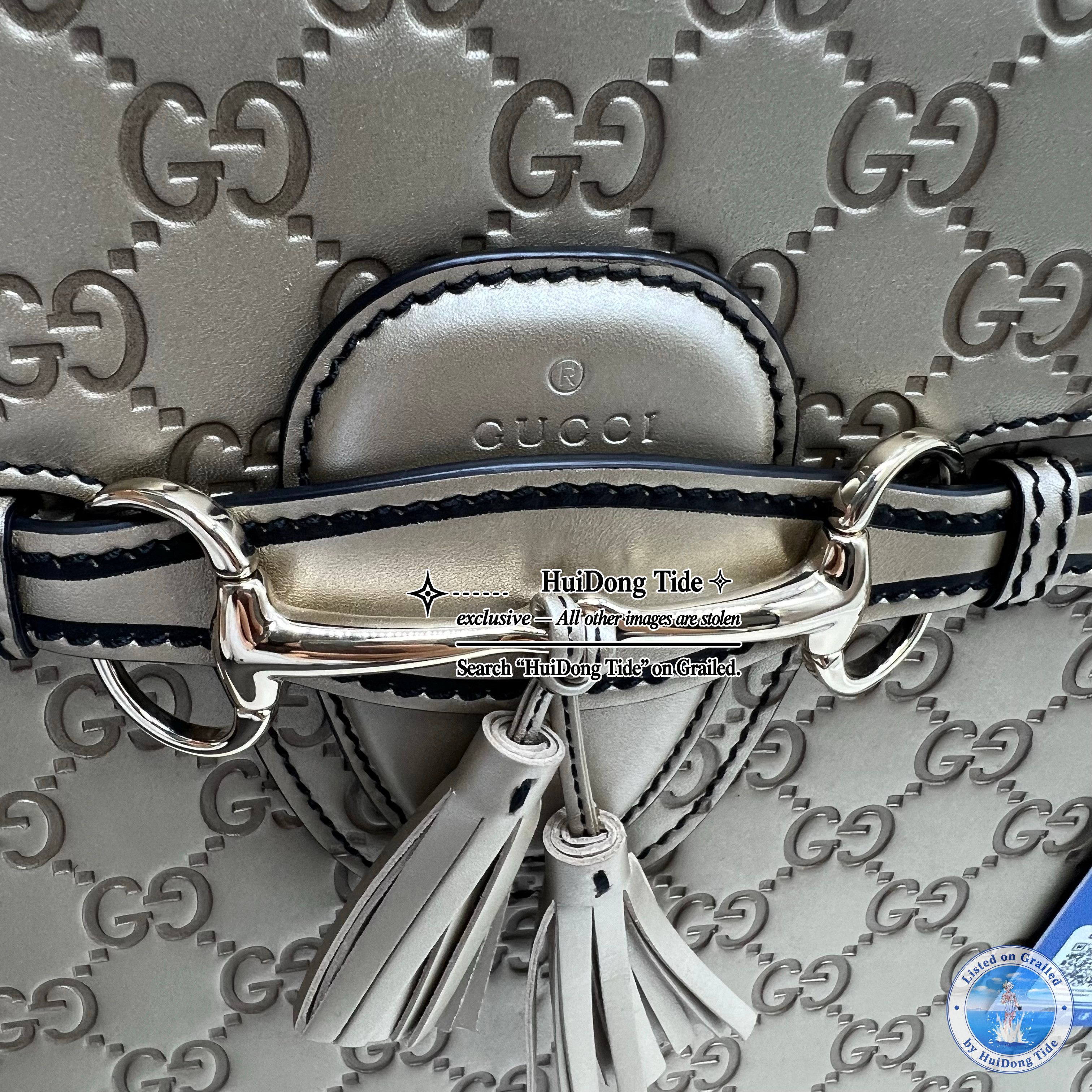 Gucci Gucci Emily Chain Shoulder Bag Gray Size ONE SIZE - 14 Thumbnail