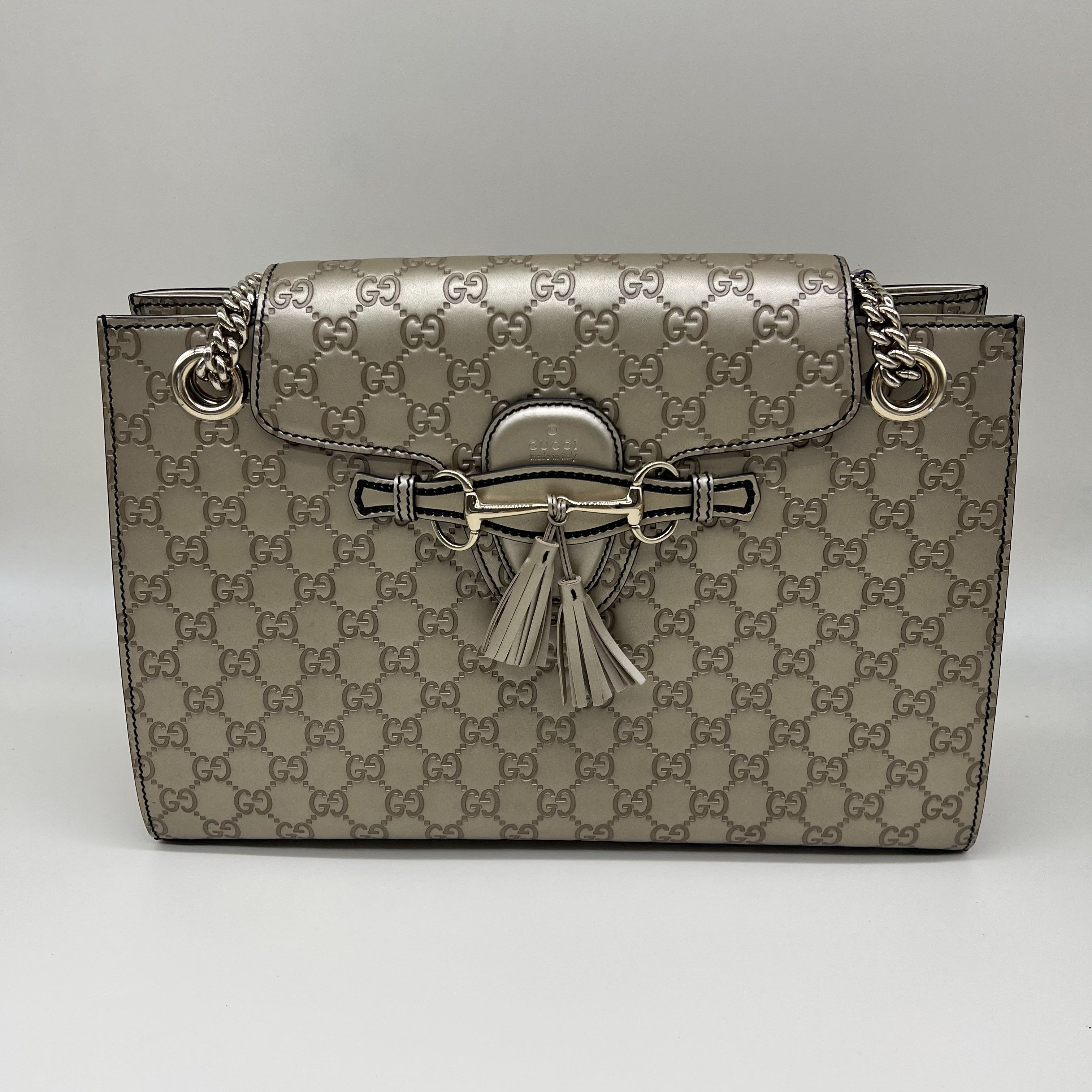 Gucci Gucci Emily Chain Shoulder Bag Gray Size ONE SIZE - 2 Thumbnail