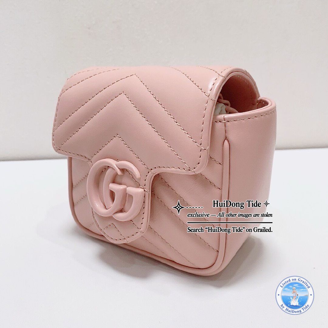 Gucci Gucci GG Marmont Pink Quilted Leather Mini Bag Size ONE SIZE - 7 Thumbnail