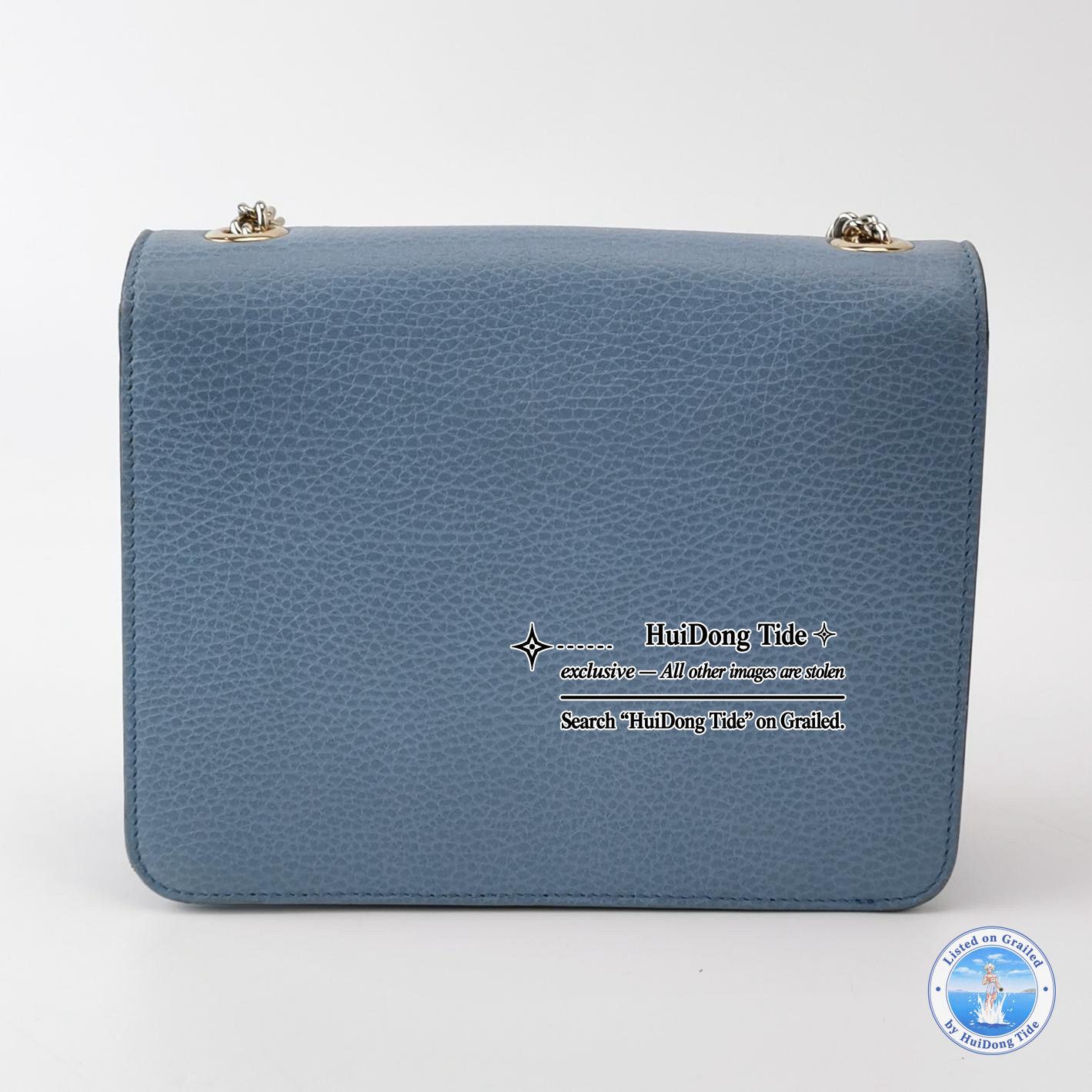 Gucci Gucci Interlocking G Blue Leather Shoulder Bag Size ONE SIZE - 5 Thumbnail
