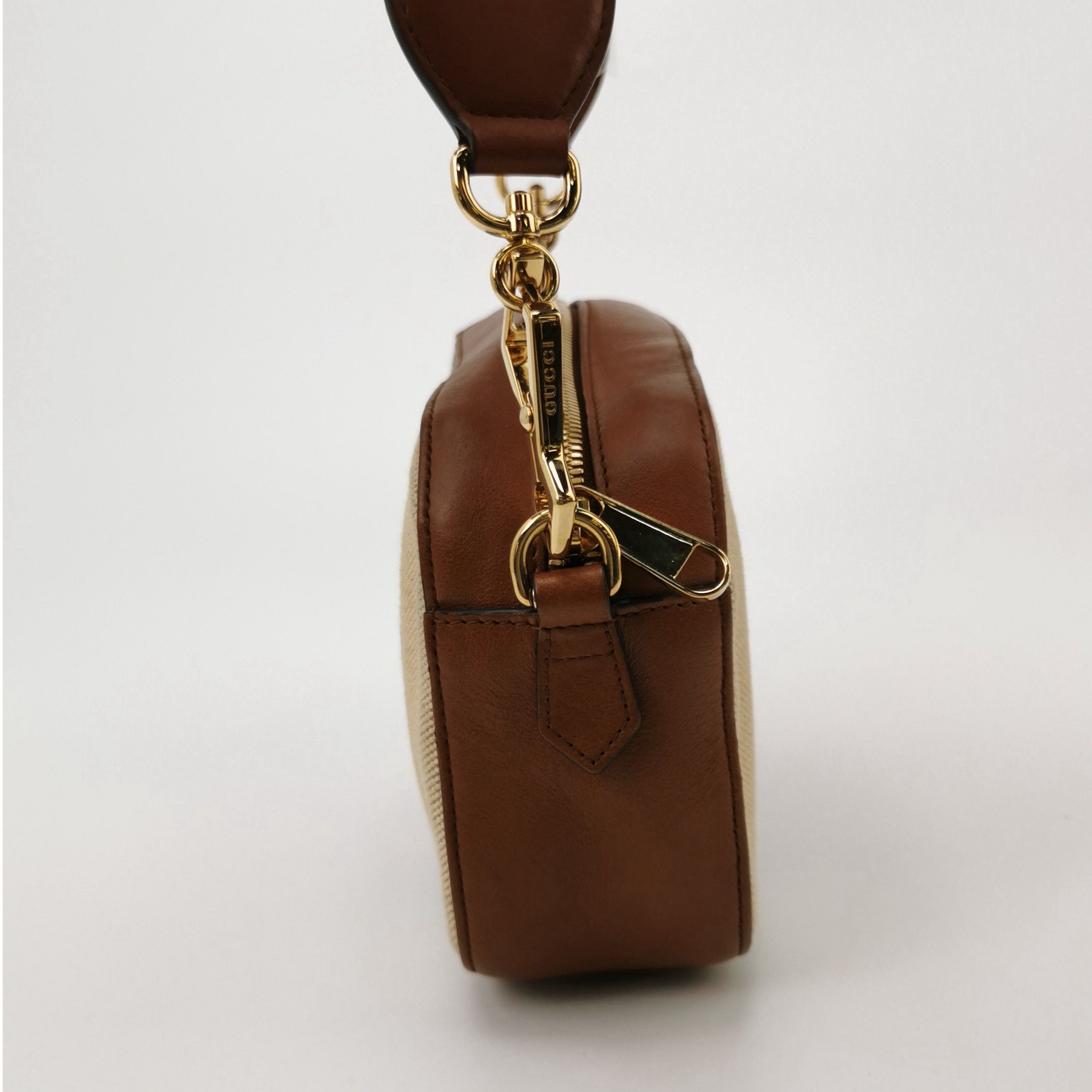 Gucci Gucci Striped Canvas Camera Bag Size ONE SIZE - 4 Thumbnail
