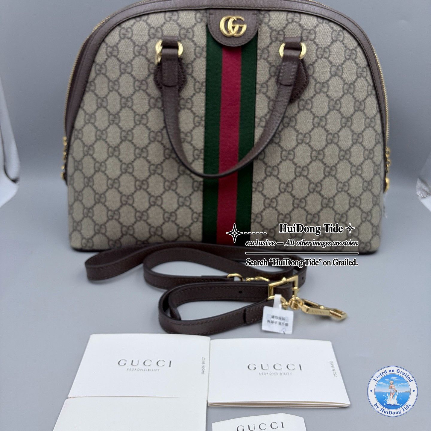 Gucci Gucci Ophidia GG Supreme Canvas Handle Bag Size ONE SIZE - 8 Thumbnail