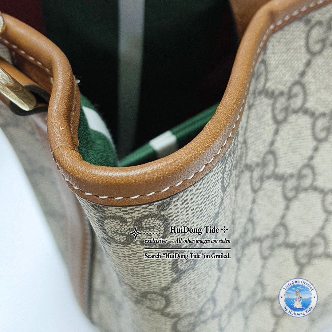 Gucci Gucci GG Emblem Coated Canvas Handle Bag ONE SIZE Size ONE SIZE - 10 Thumbnail