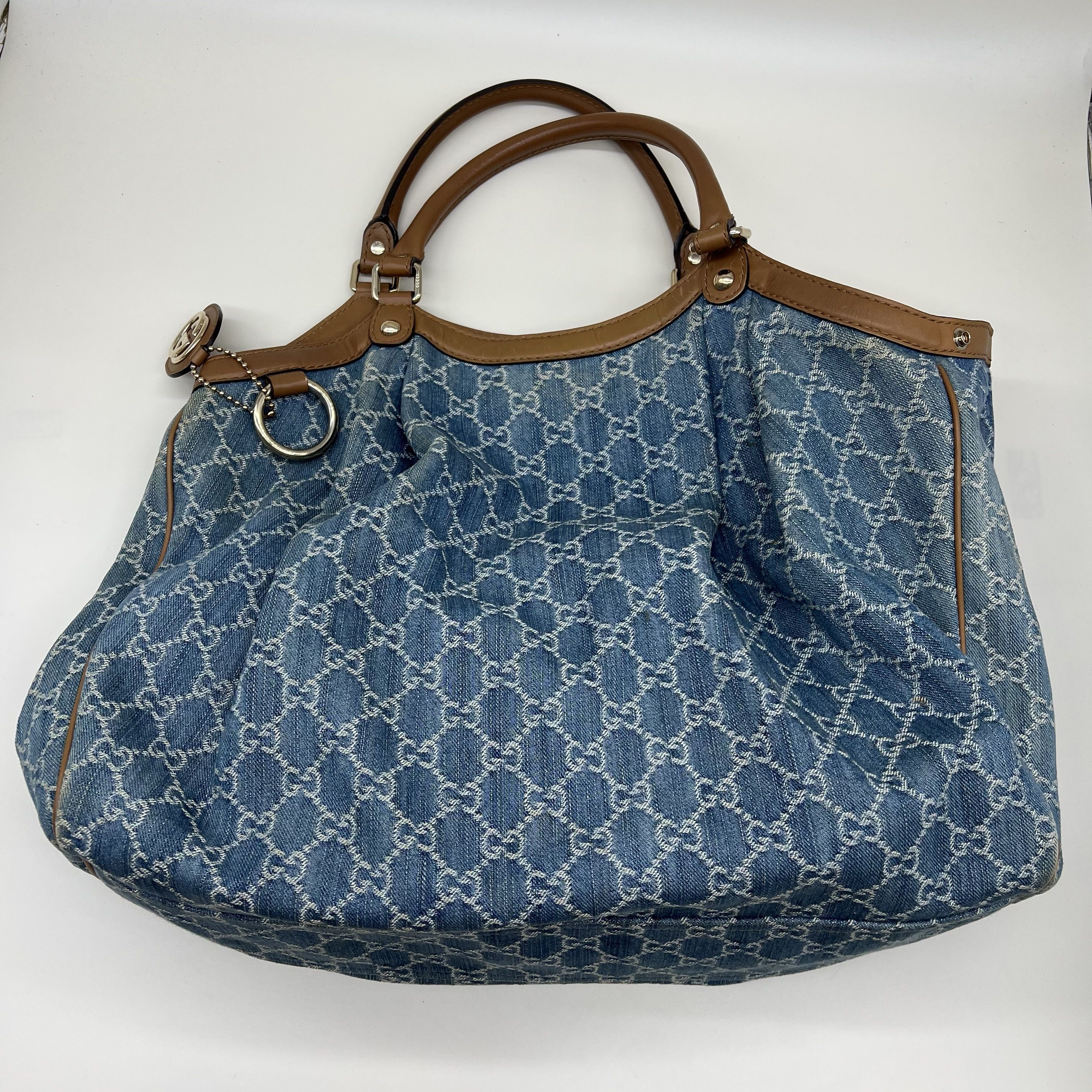 Gucci Gucci Sukey Denim GG Tote Bag One Size Size ONE SIZE - 2 Thumbnail