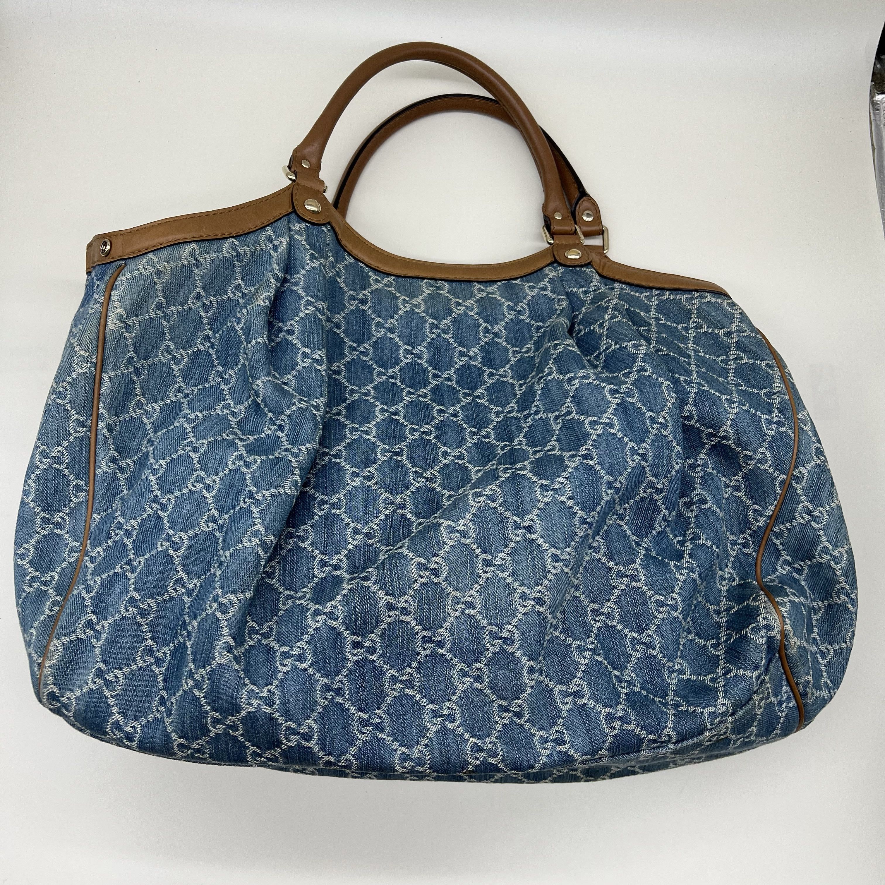 Gucci Gucci Sukey Denim GG Tote Bag One Size Size ONE SIZE - 5 Thumbnail