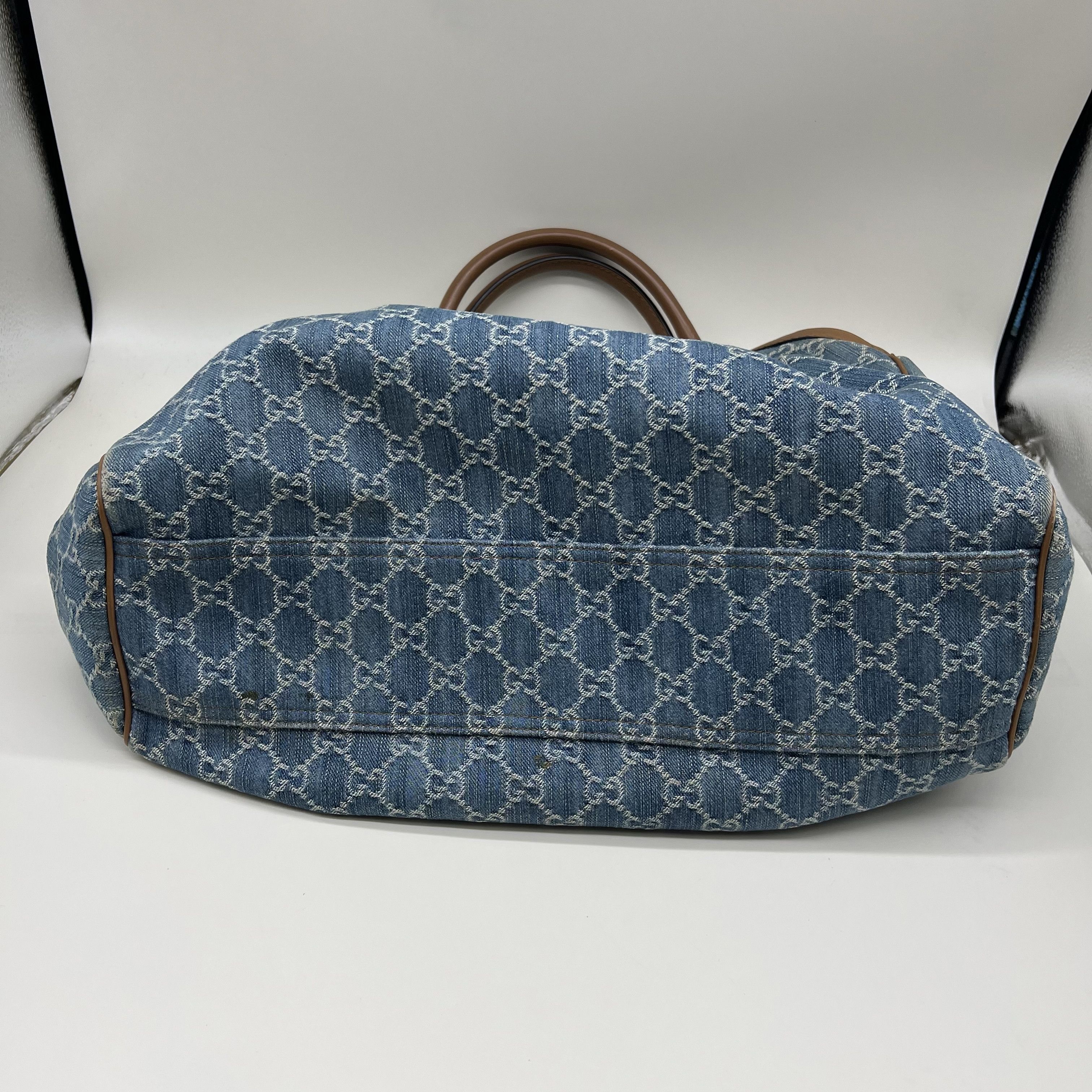 Gucci Gucci Sukey Denim GG Tote Bag One Size Size ONE SIZE - 6 Thumbnail