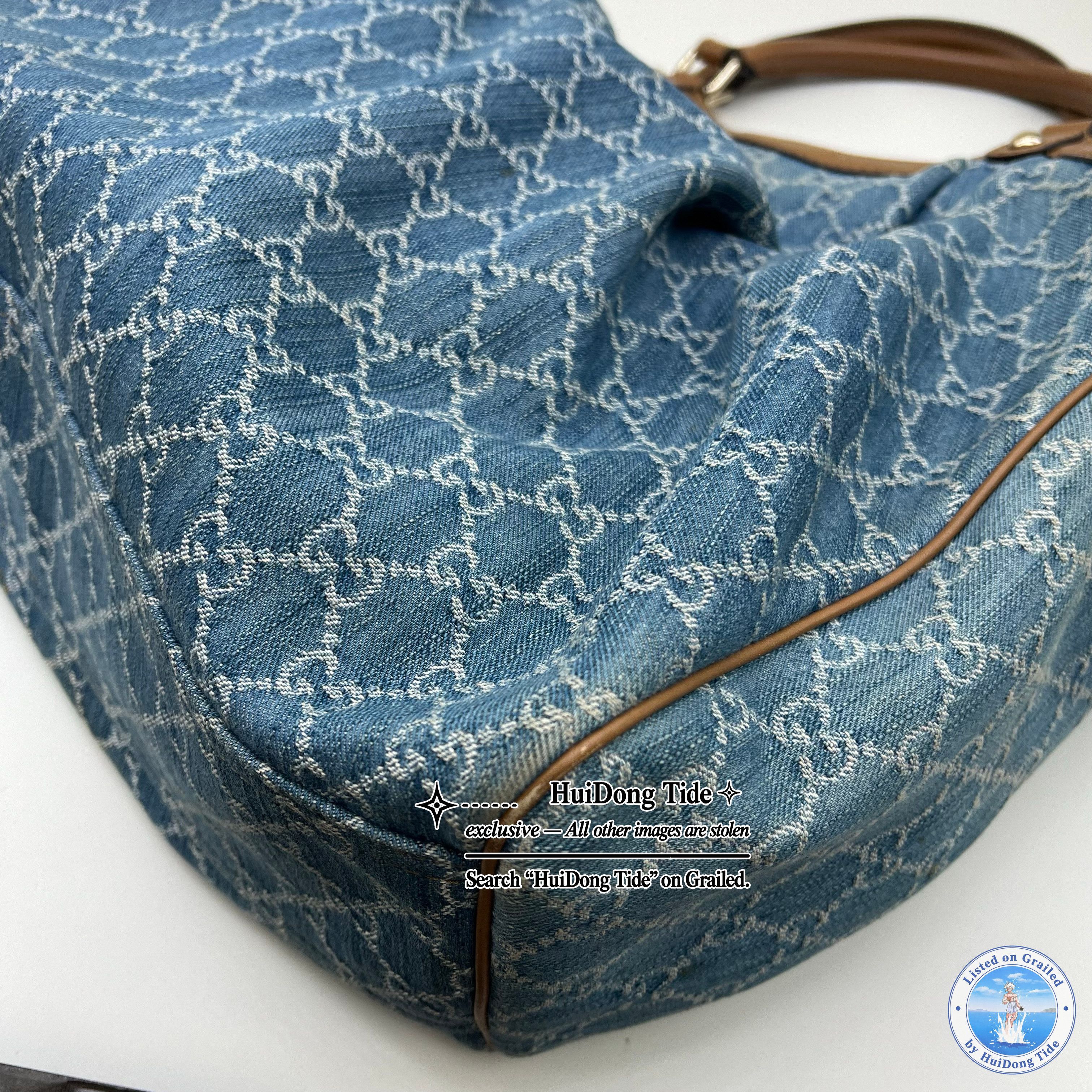 Gucci Gucci Sukey Denim GG Tote Bag One Size Size ONE SIZE - 20 Thumbnail