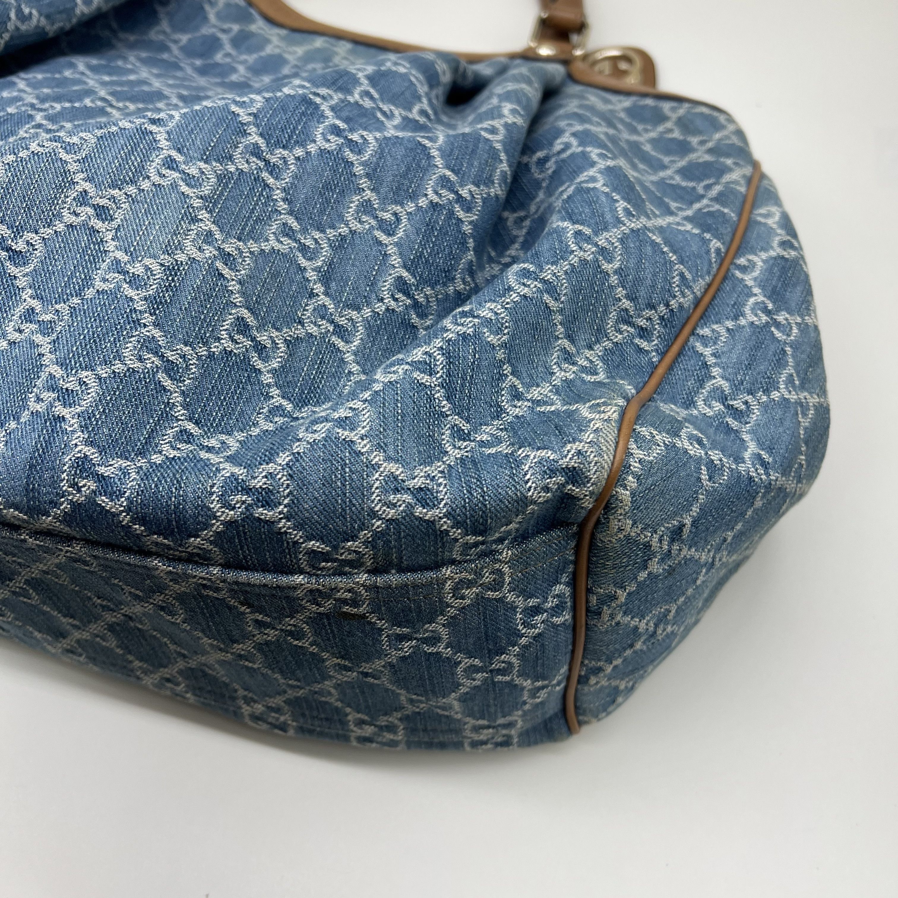Gucci Gucci Sukey Denim GG Tote Bag One Size Size ONE SIZE - 16 Thumbnail